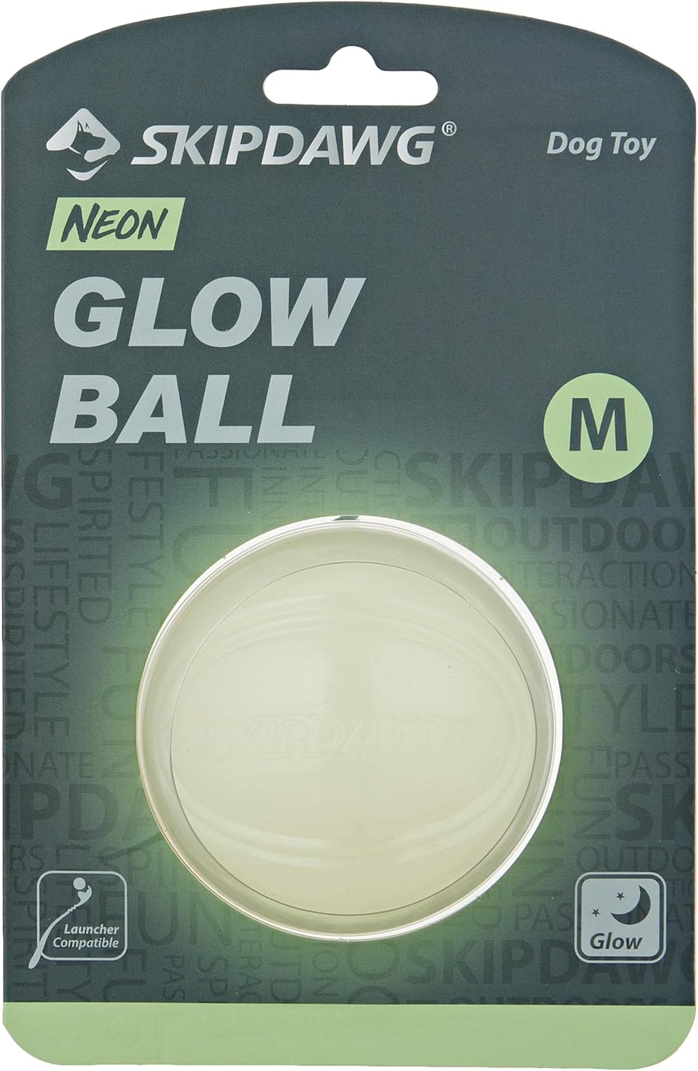 Skipdawg Neon Glow Ball for Dogs