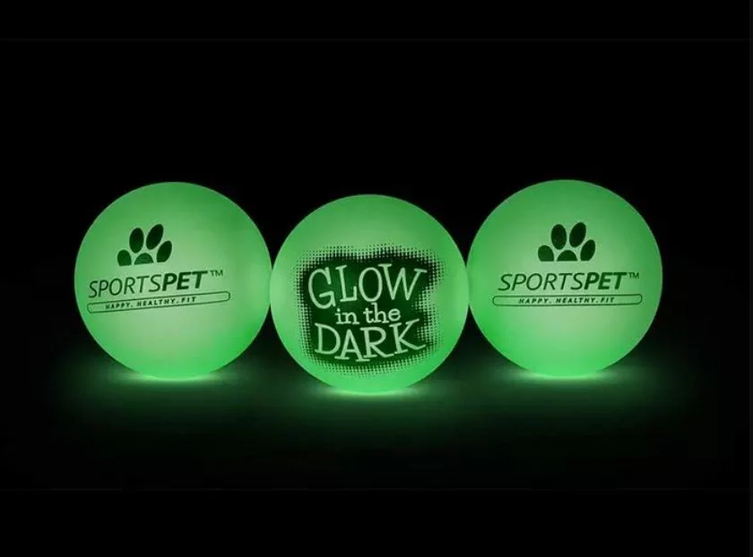 Sportspet Glow in the Dark Dog Ball Toy - Image 2
