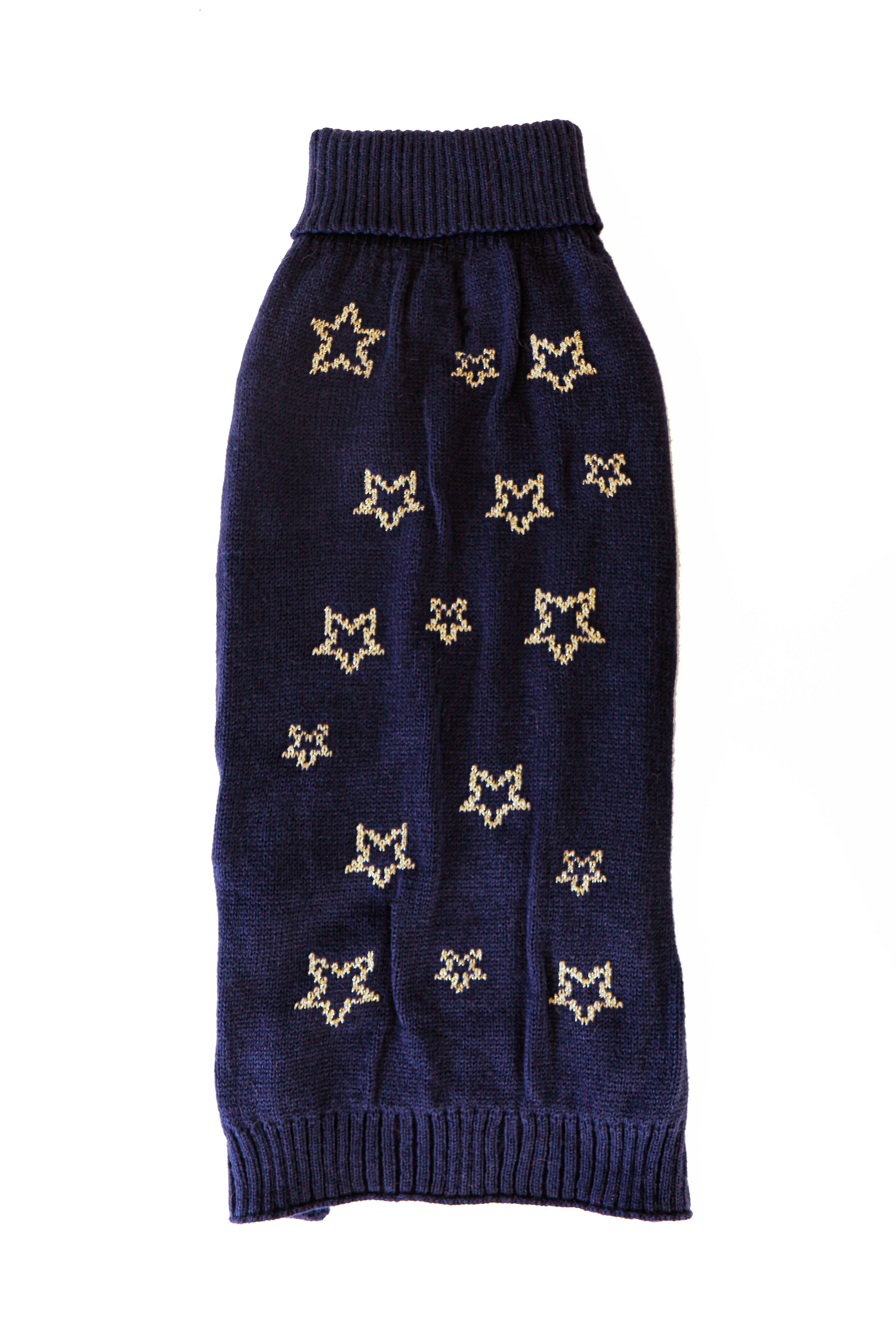 Starry Nights Gold Star Print Dog Jumper - Image 3
