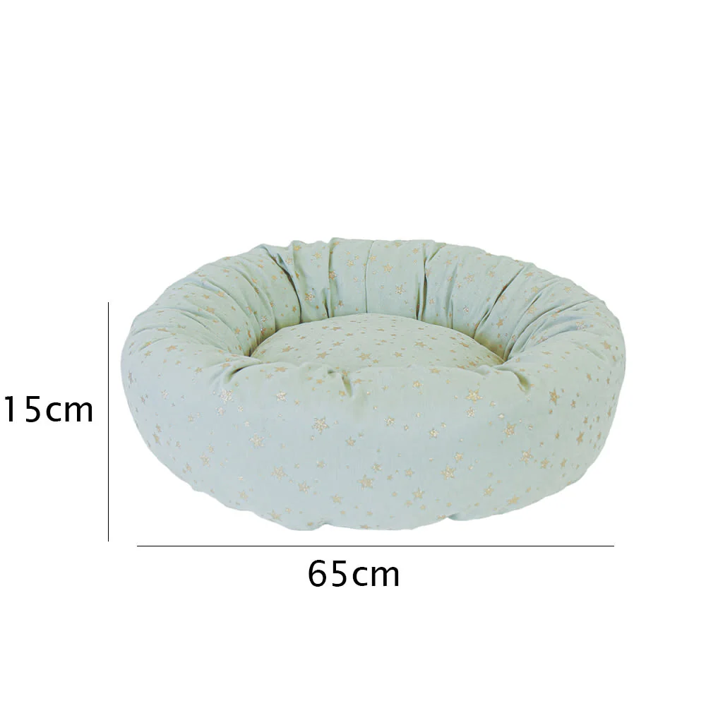 Starry Nights Star Mint Donut Dog Bed - Image 2