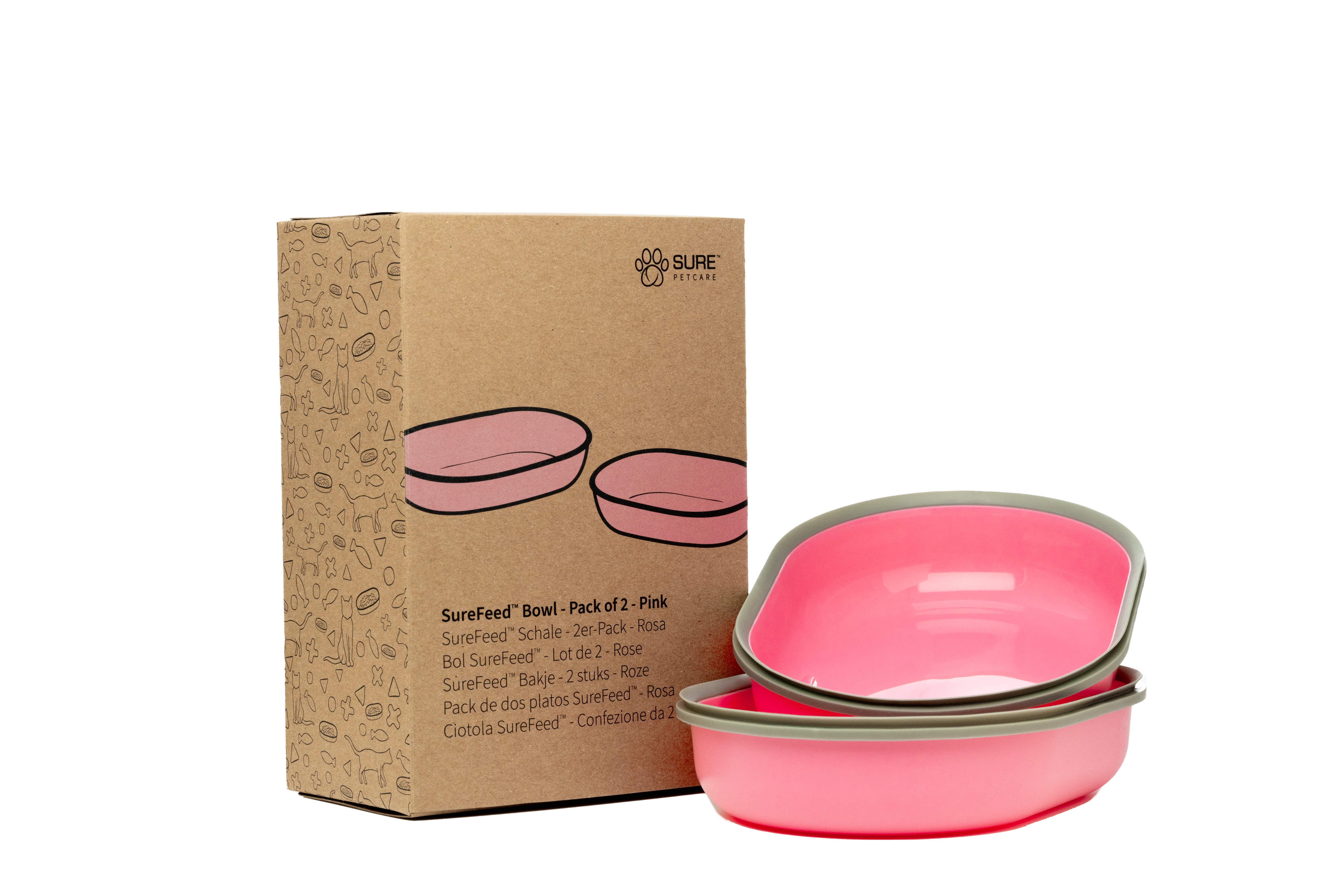 Surefeed Pet Feeder Bowl - Pink - Image 2