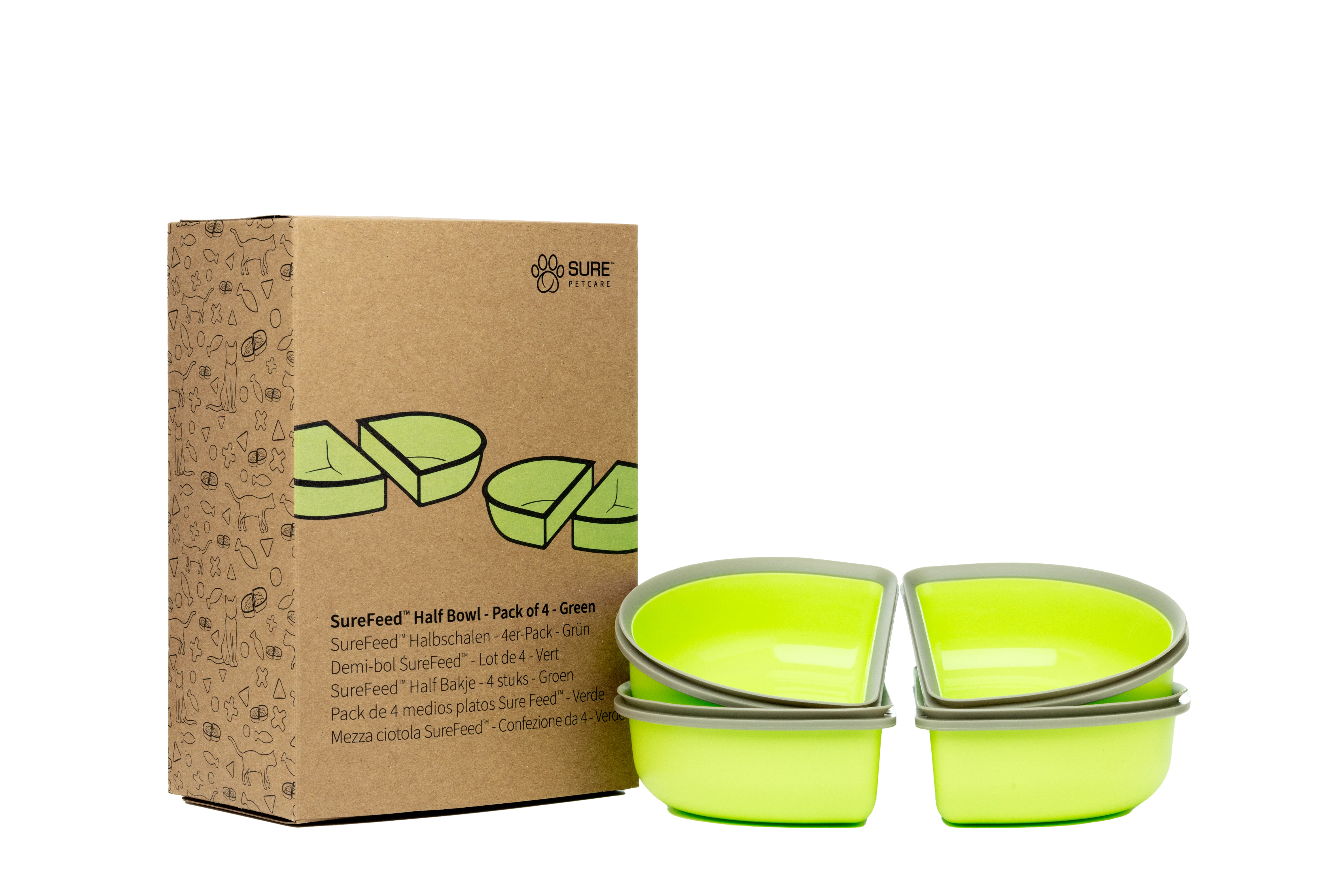 Surefeed Pet Feeder Half Bowl - Green - Image 2