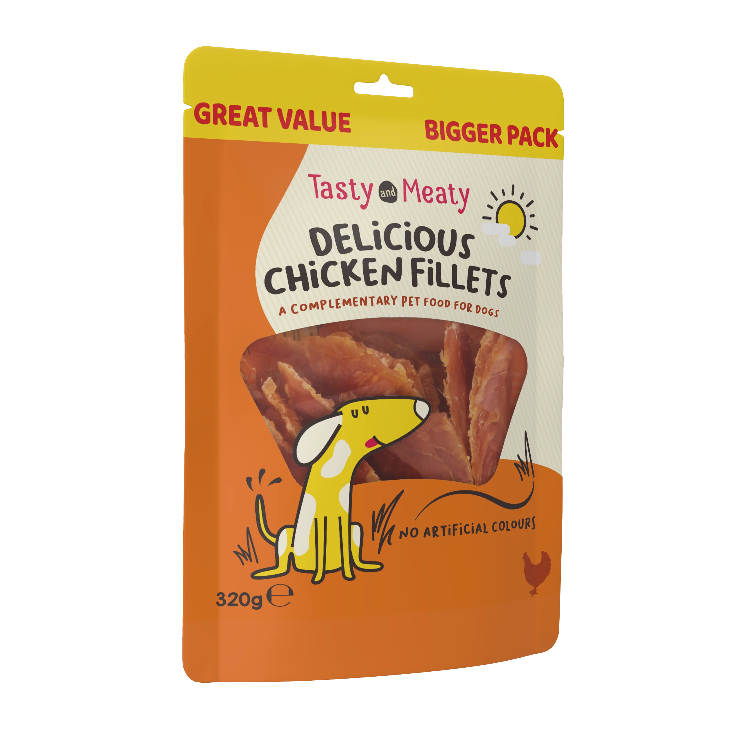 Tasty & Meaty Delicious Chicken Fillets Adult Dog Treats | 320g - Image 2