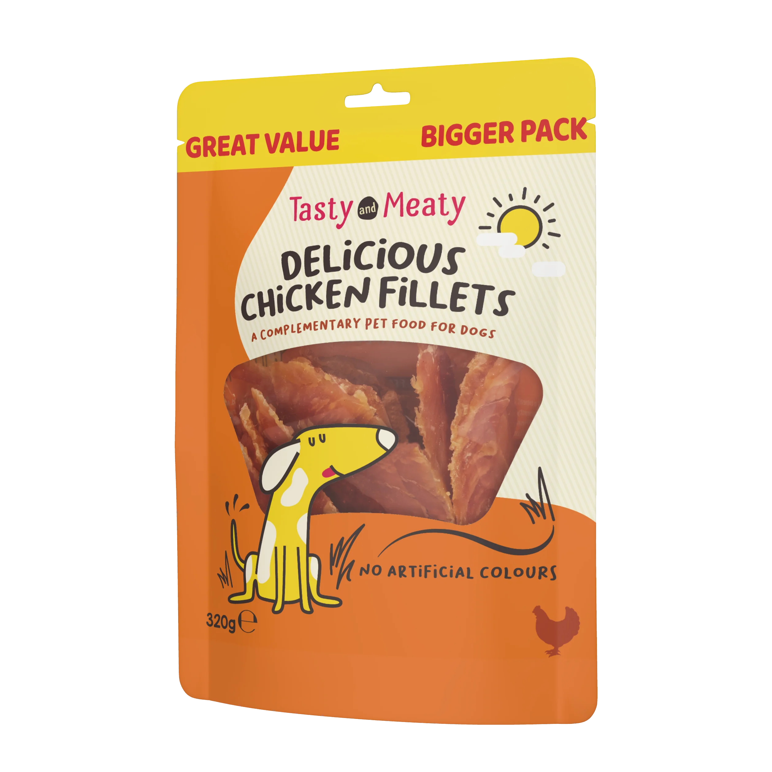 Tasty & Meaty Delicious Chicken Fillets Adult Dog Treats | 320g - Image 3