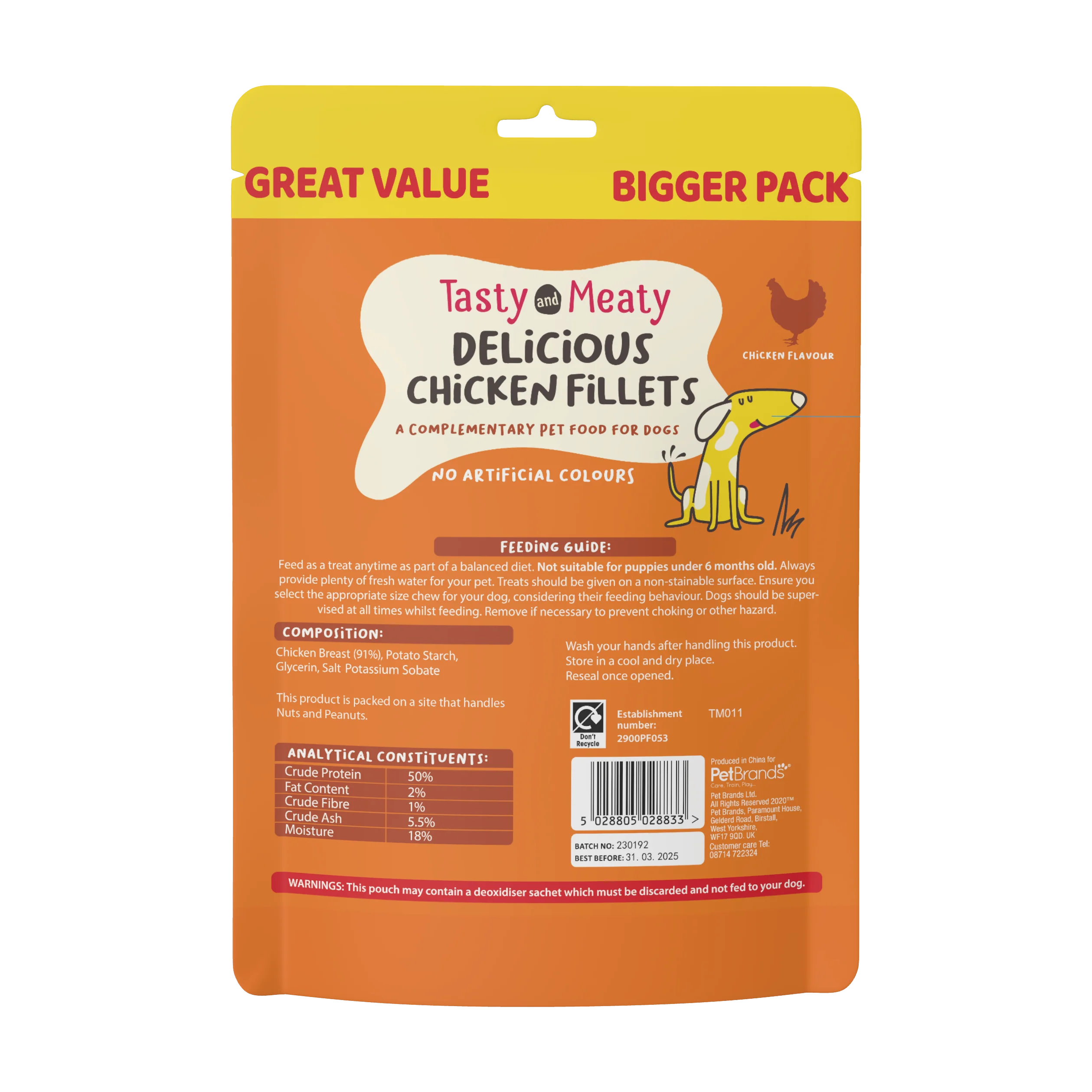 Tasty & Meaty Delicious Chicken Fillets Adult Dog Treats | 320g - Image 4
