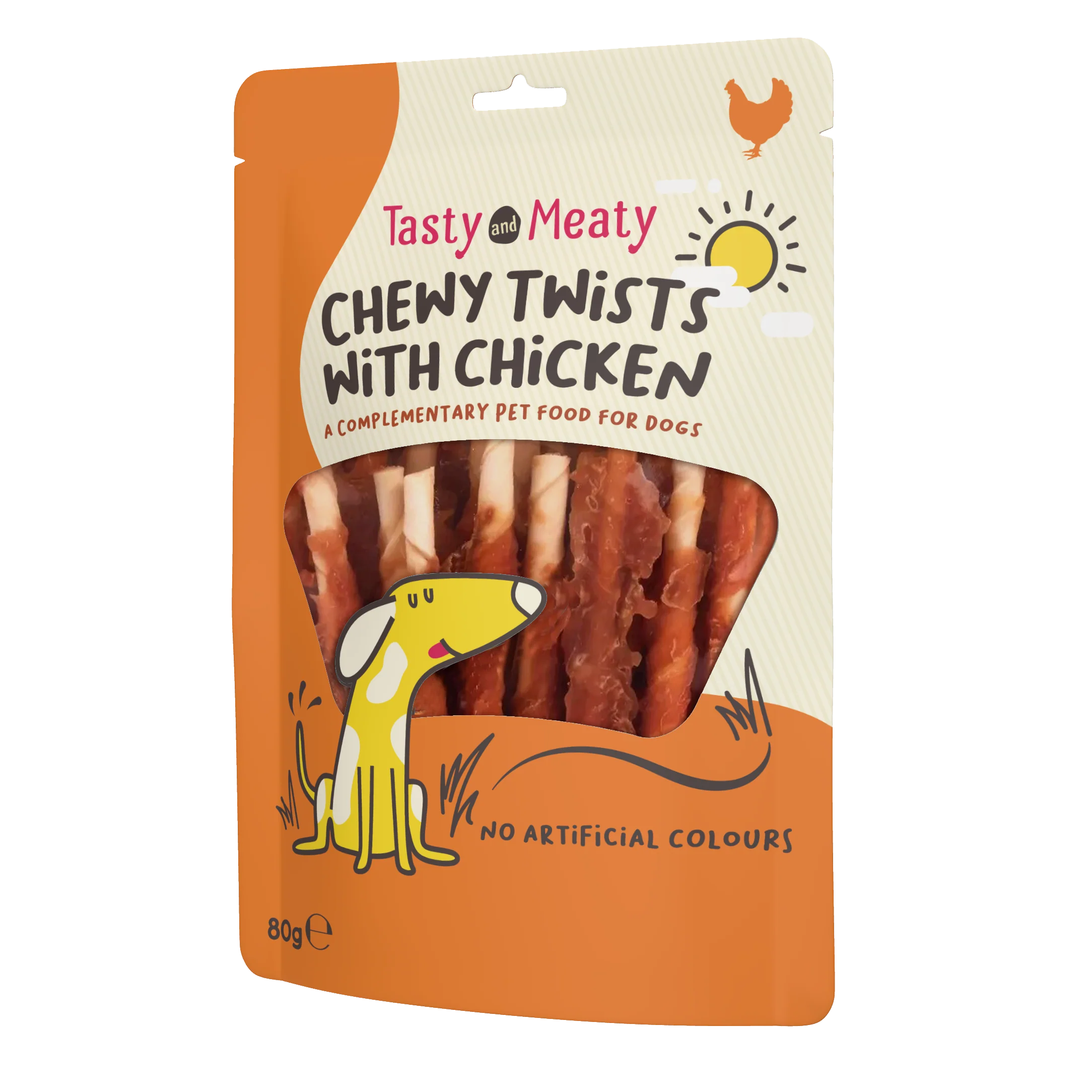 Tasty & Meaty Chewy Twists with Chicken Adult Dog Treats - Image 3