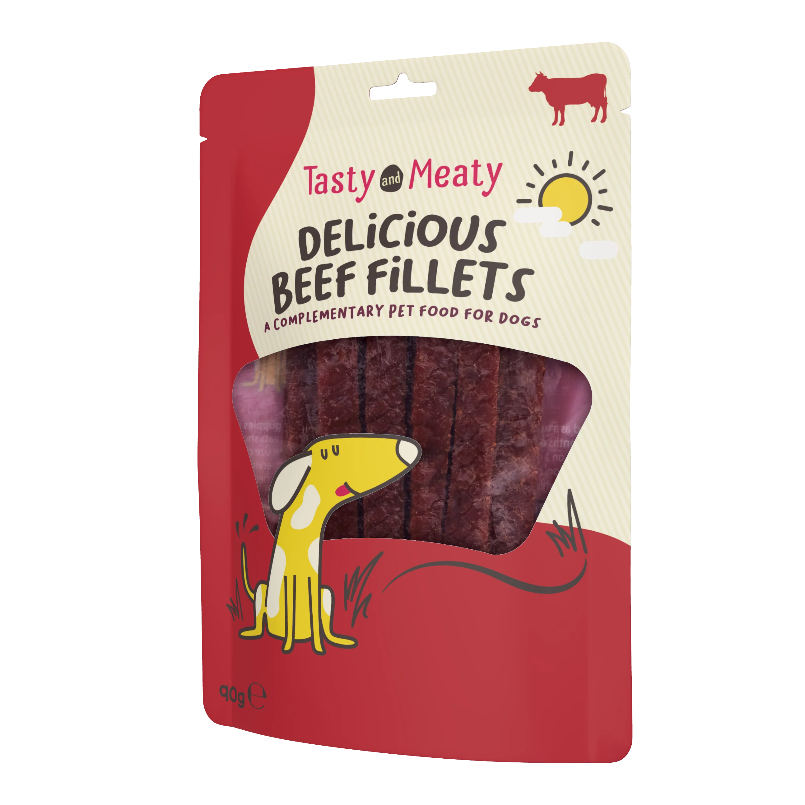 Tasty & Meaty Delicious Beef Fillets Adult Dog Treats | 90g - Image 3