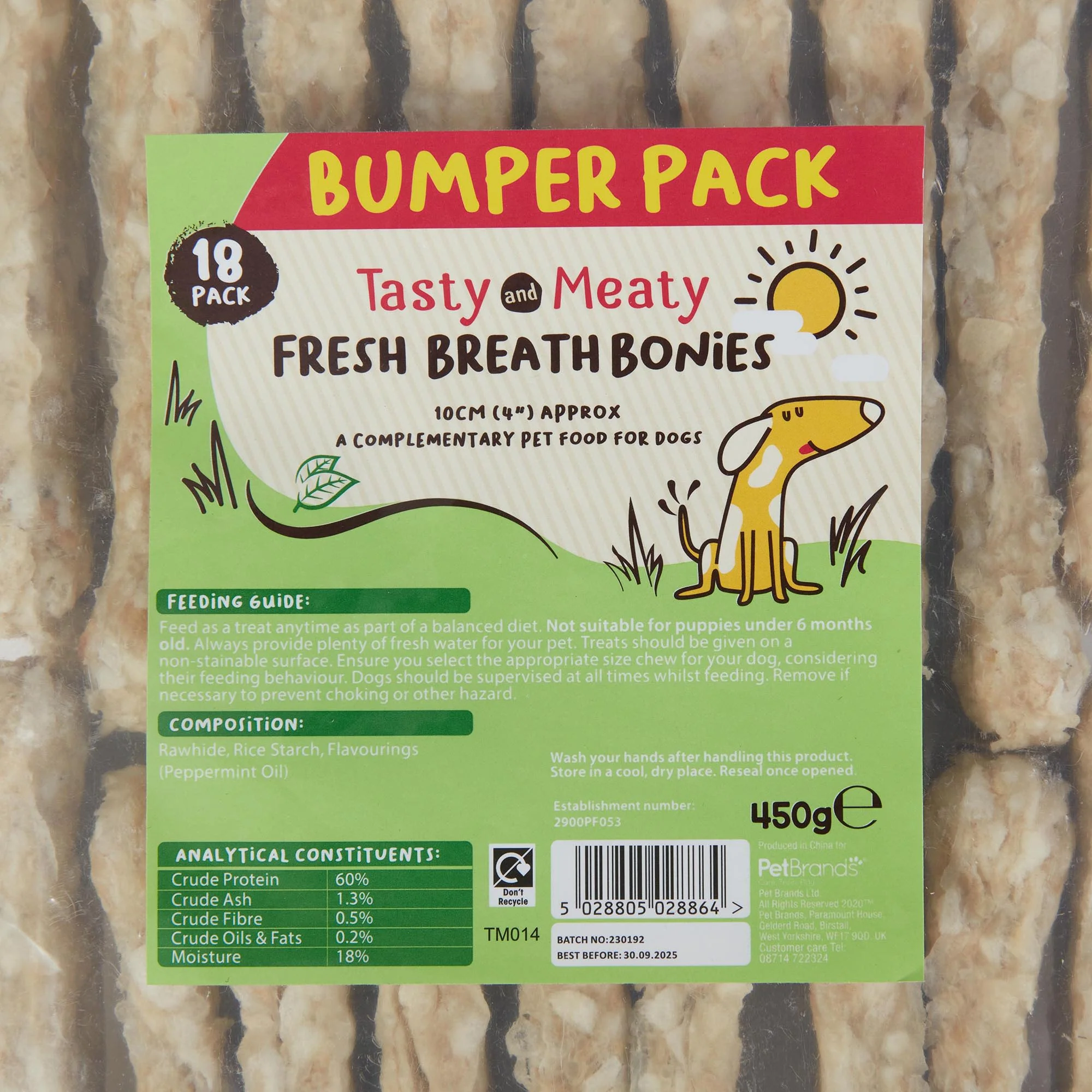 Tasty & Meaty Fresh Breath Bonies Bumper Dental Adult Dog Treats | 18-Pack - Image 2