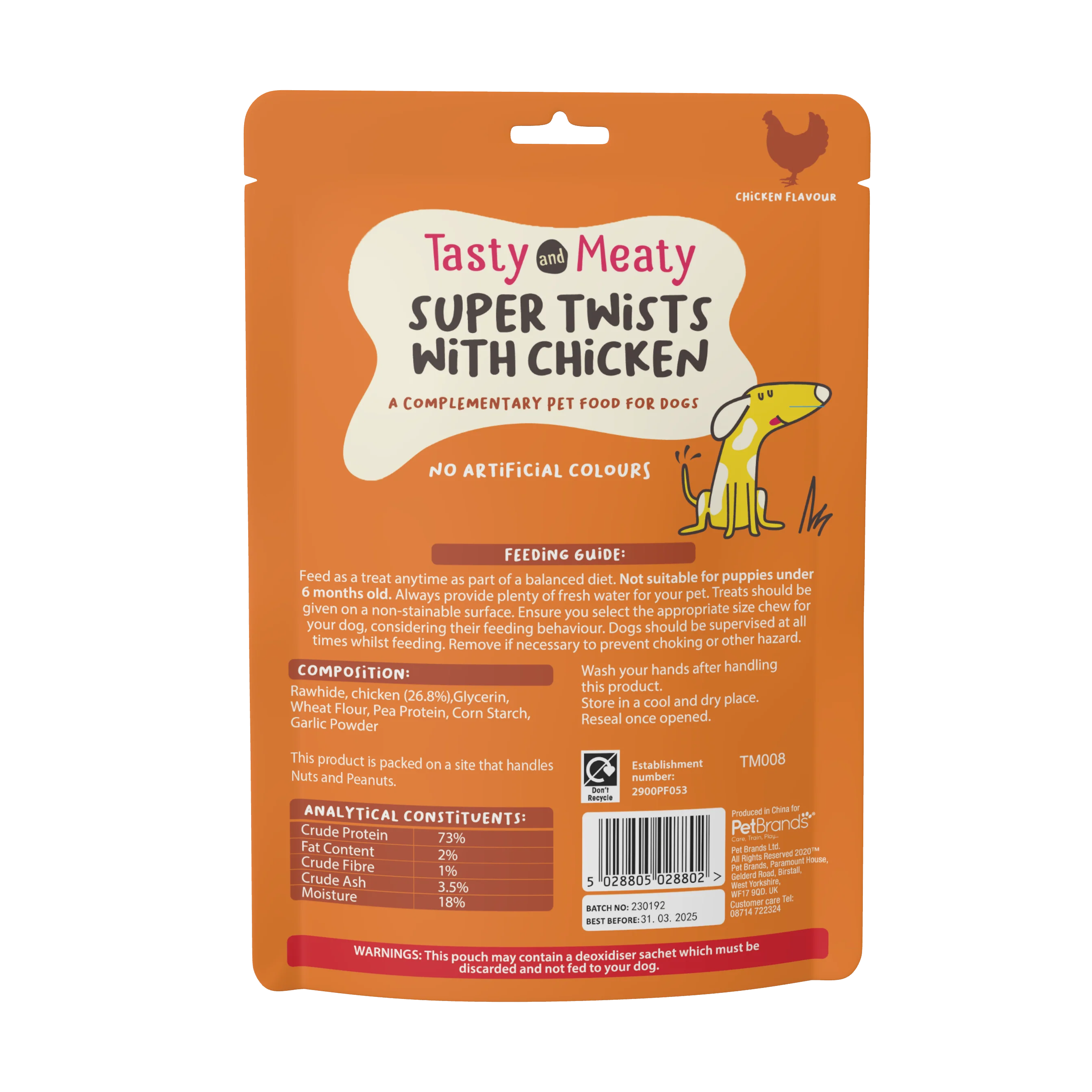 Tasty & Meaty Delicious Chewy Twists with Chicken - Extra Large Adult Dog Treats | 100g - Image 4