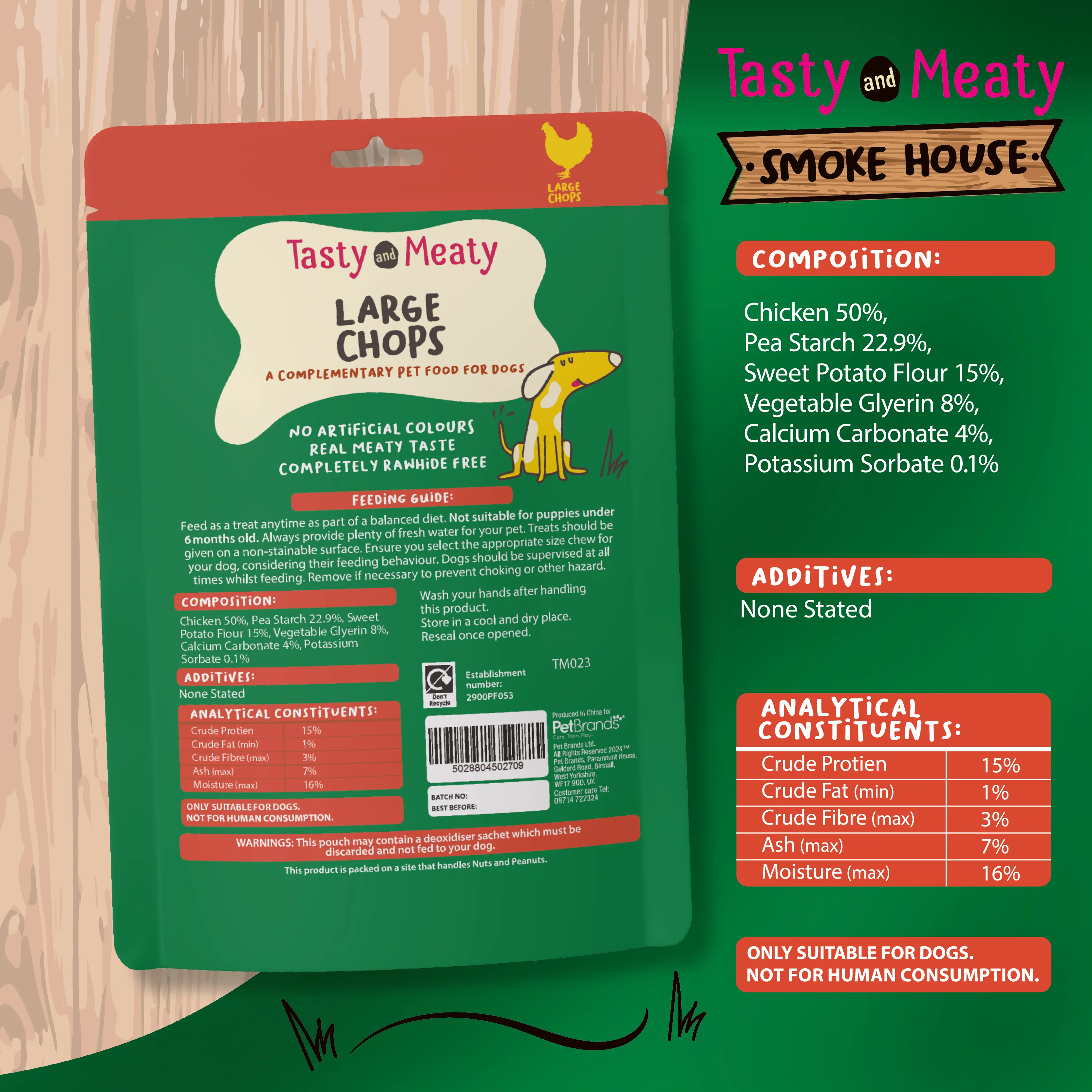 Tasty & Meaty Smoke House Large Chops | 96g - Image 3