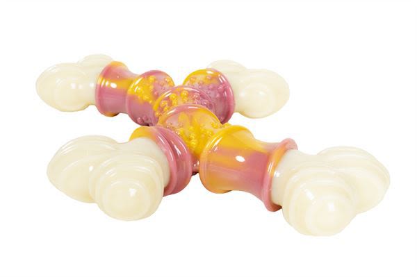 The Chew Factory Bacon & Maple Nylon Cross Dog Toy - Image 2