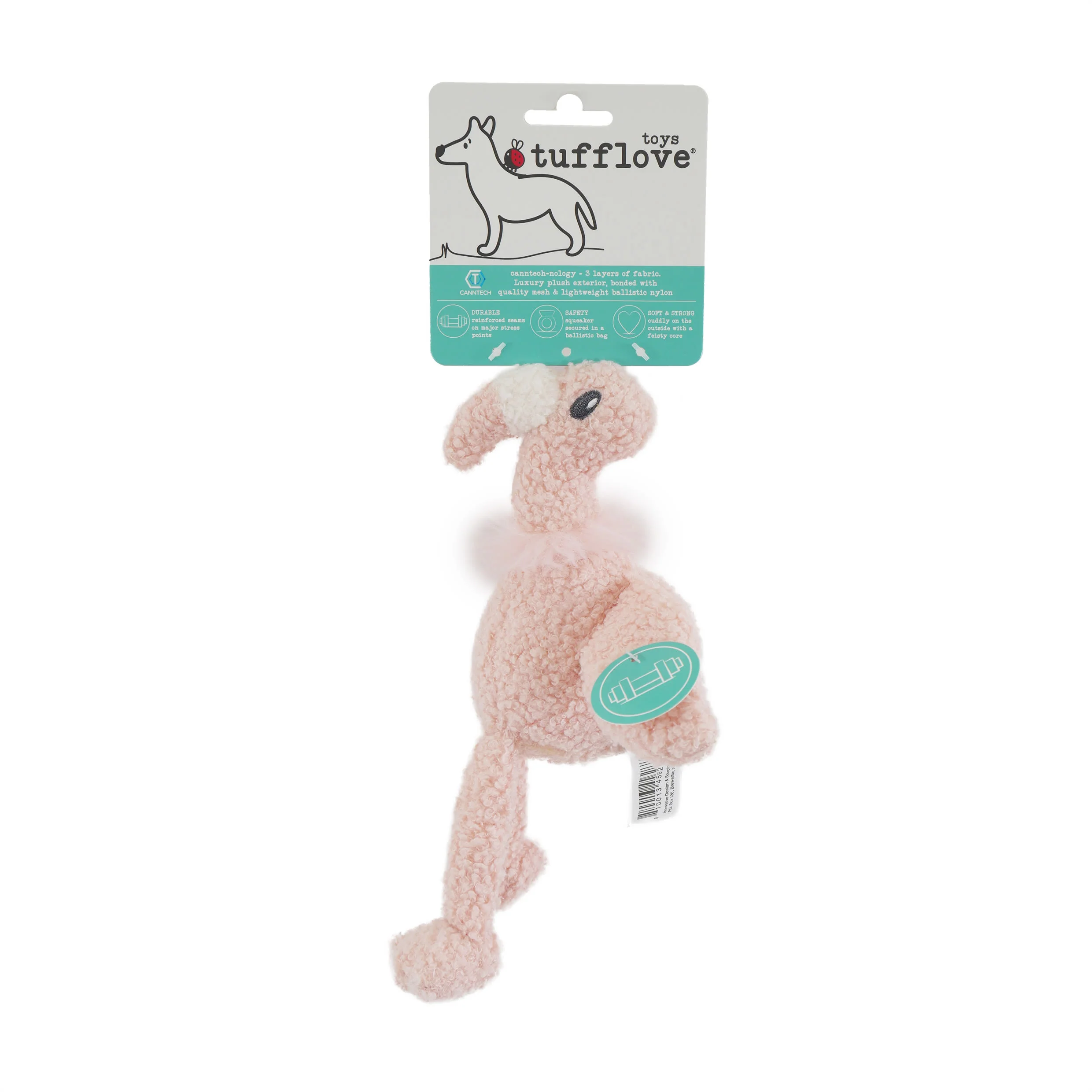 Tufflove Flamingo Squeaker Dog Toy - Image 2