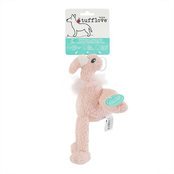 Tufflove Flamingo Squeaker Dog Toy - Image 3