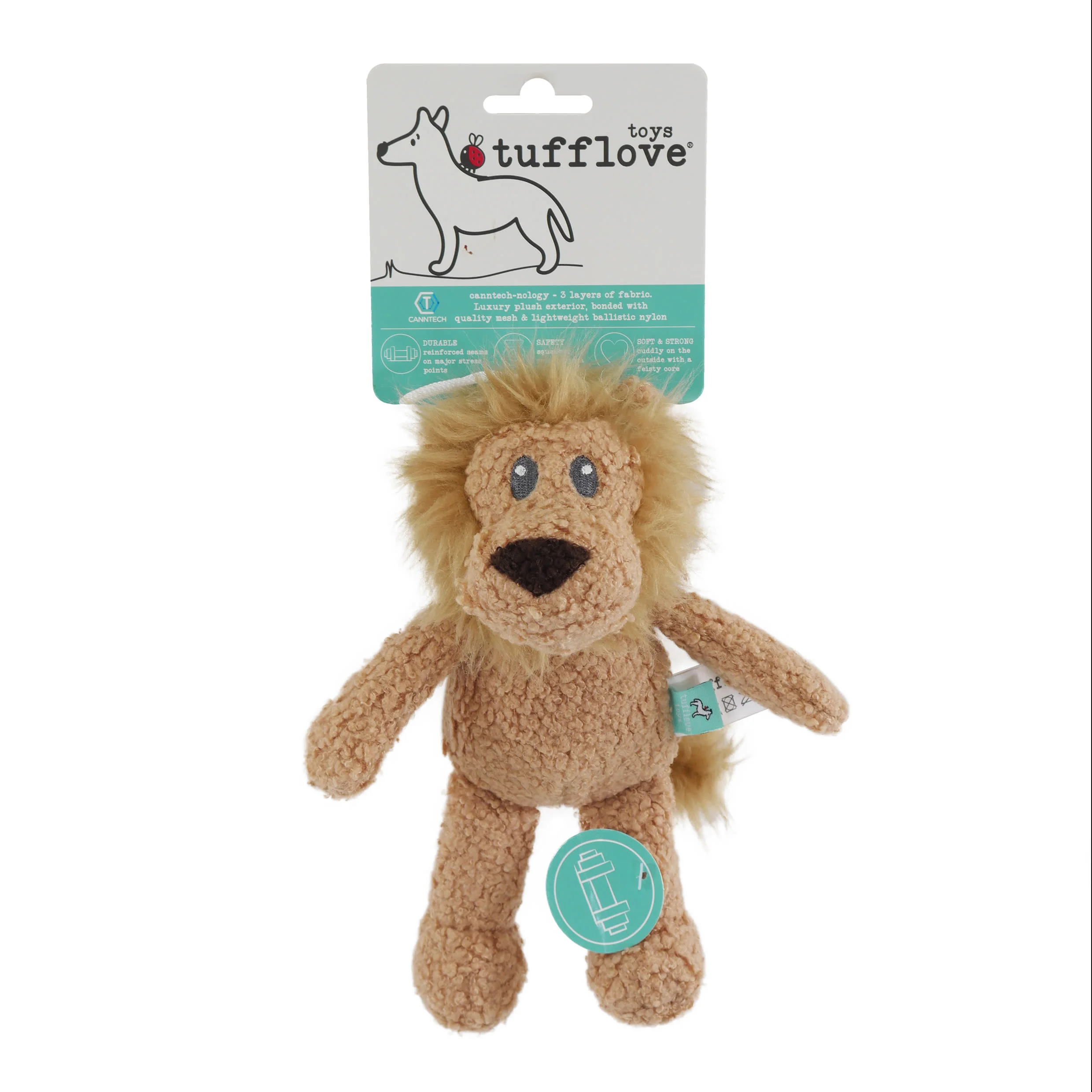Tufflove Lion Squeaker Dog Toy - Image 2