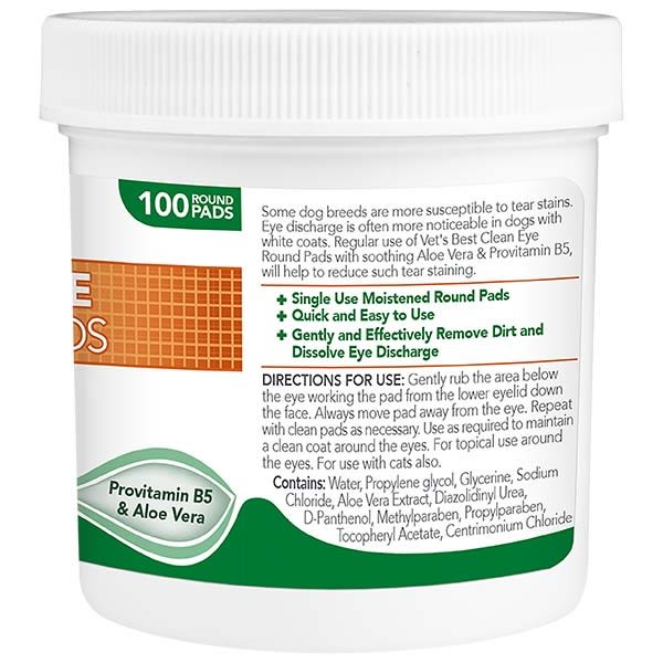 Vet's Best Clean Dog Eye Round Pads - Image 2