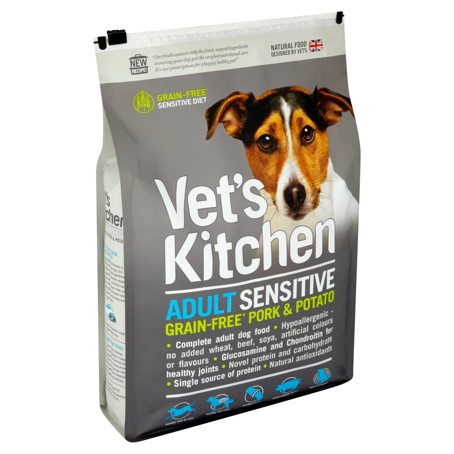 Vets Kitchen Adult Grain-free Sensitive Pork & Potato Dry Dog Food - Image 2