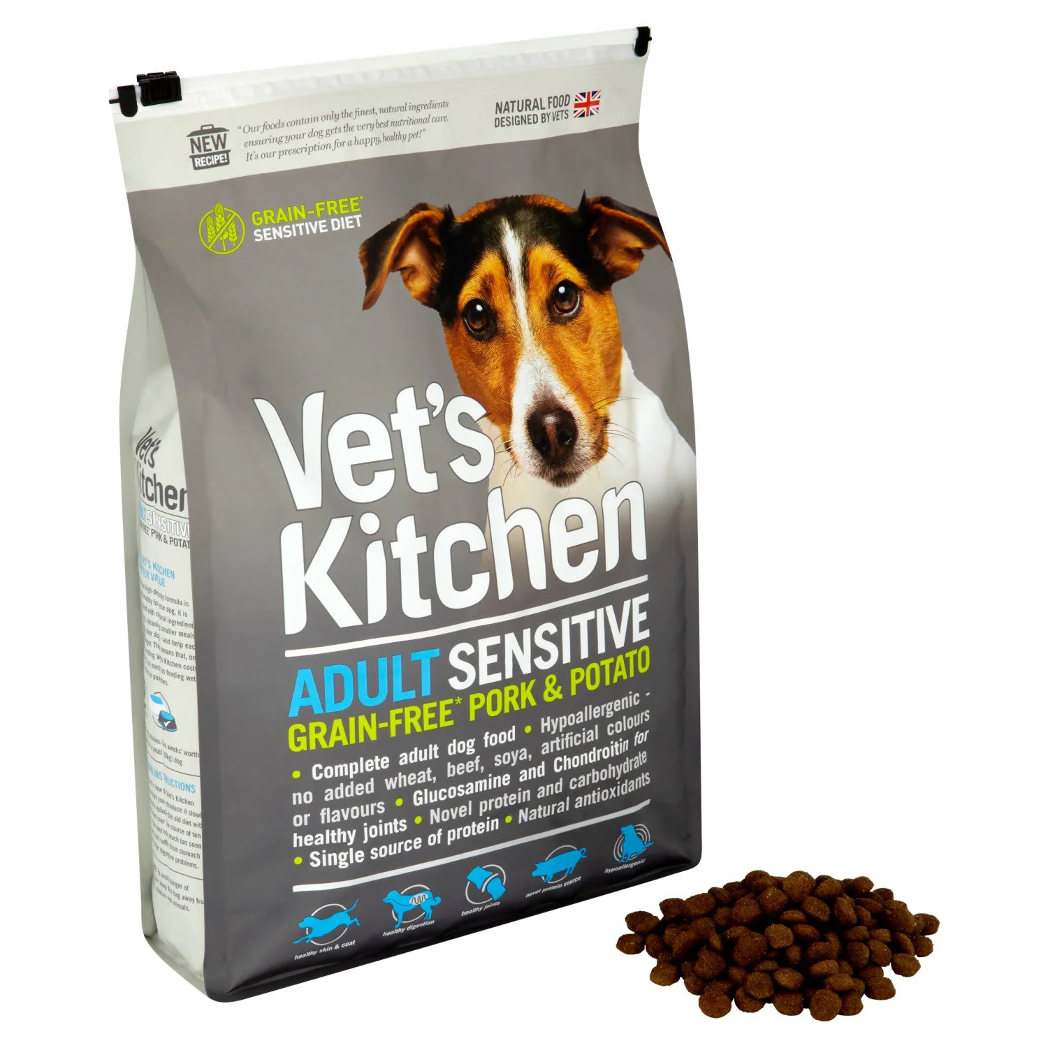 Vets Kitchen Adult Grain-free Sensitive Pork & Potato Dry Dog Food - Image 4