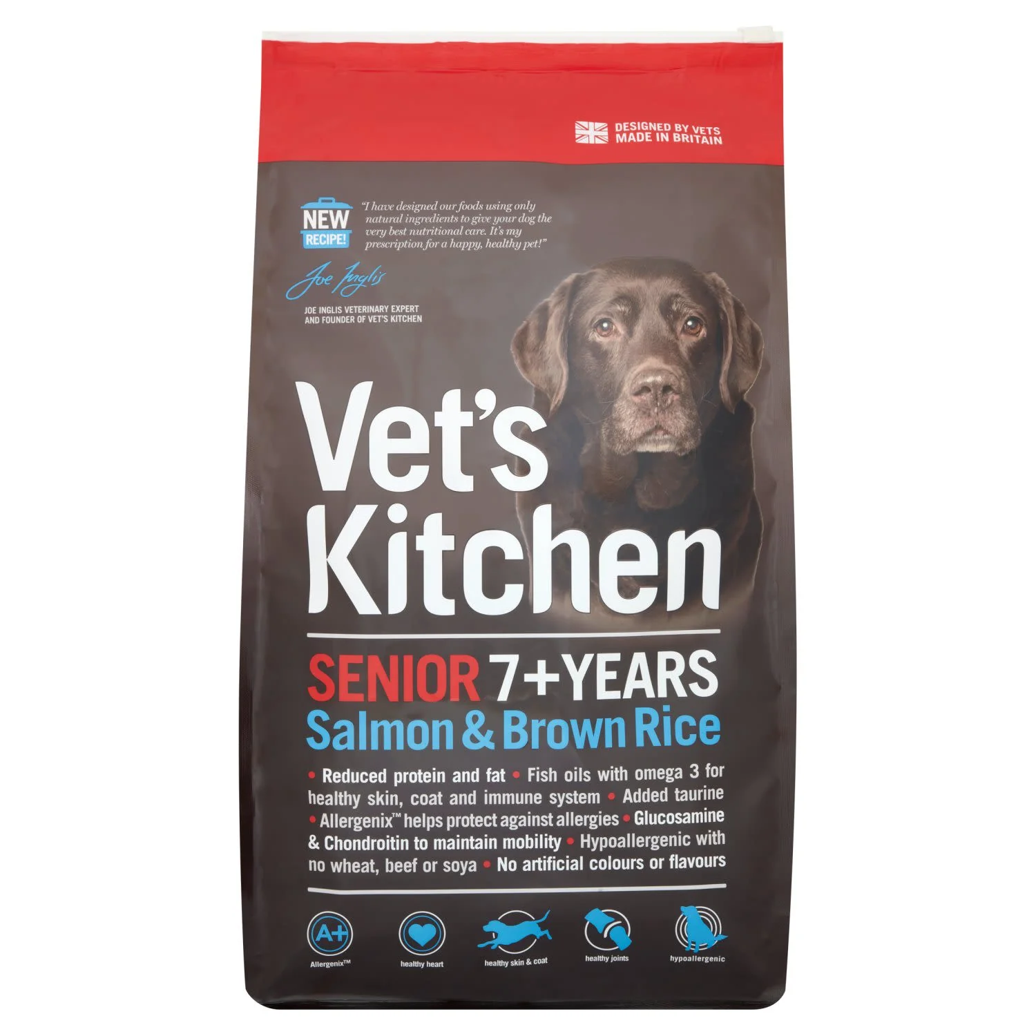 Vets Kitchen Senior Salmon & Brown Rice Dry Dog Food - Image 2