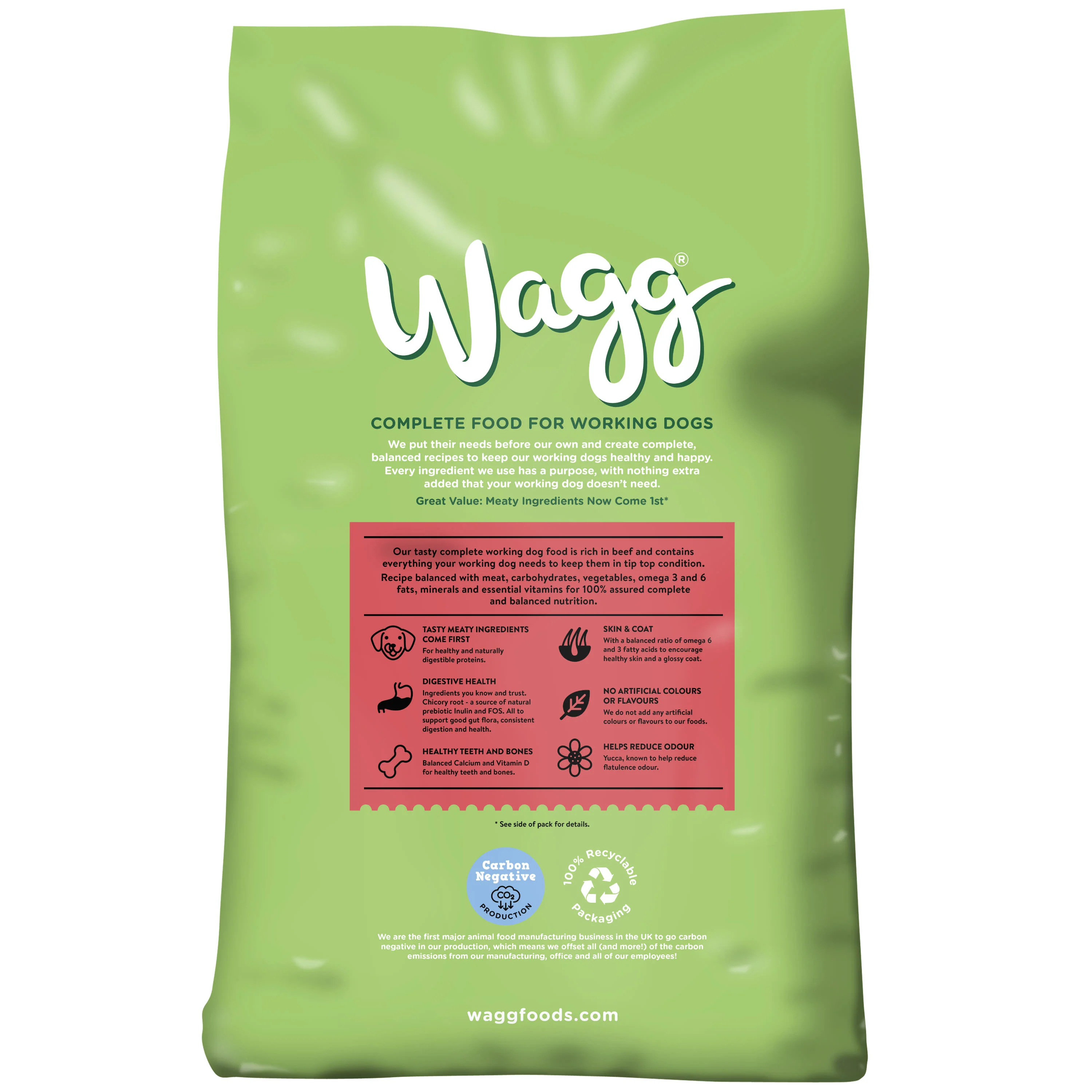 Wagg Active Goodness Adult Dry Dog Food - Beef & Vegetables - Image 2