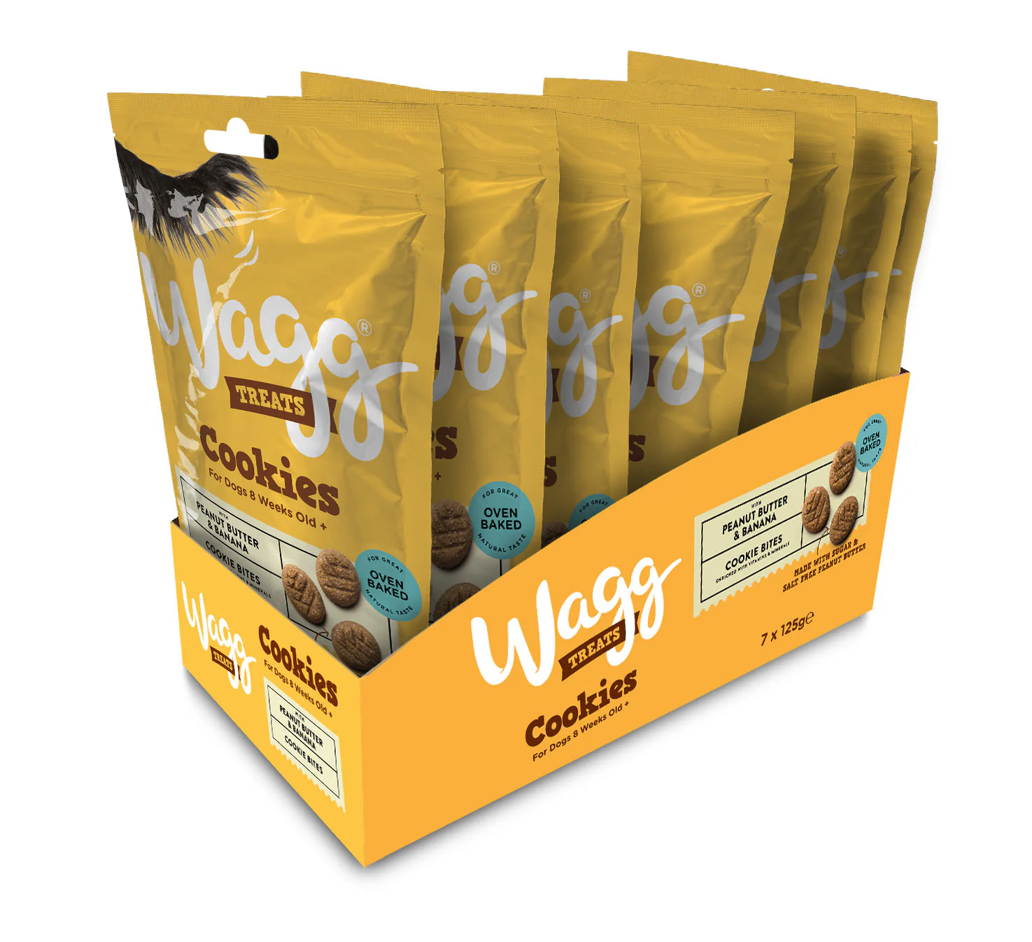 Wagg Cookie Bites Dog Treats - Peanut Butter & Banana - Image 3