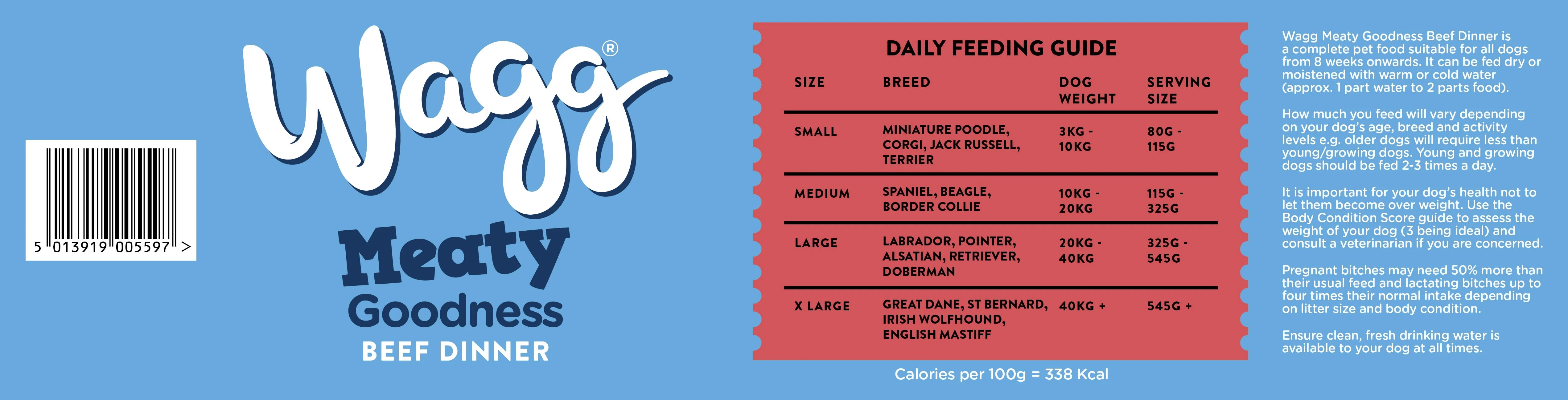 Wagg Meaty Goodness Adult Dry Dog Food - Beef - Image 3