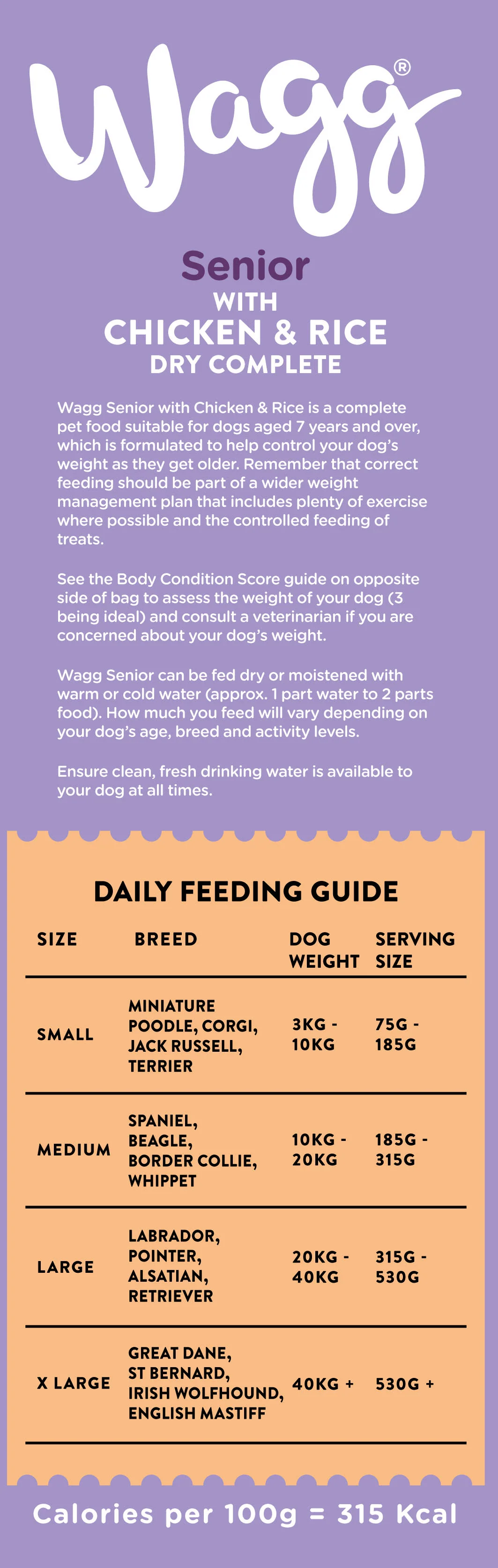 Wagg Senior Dry Dog Food - Chicken & Rice - Image 3
