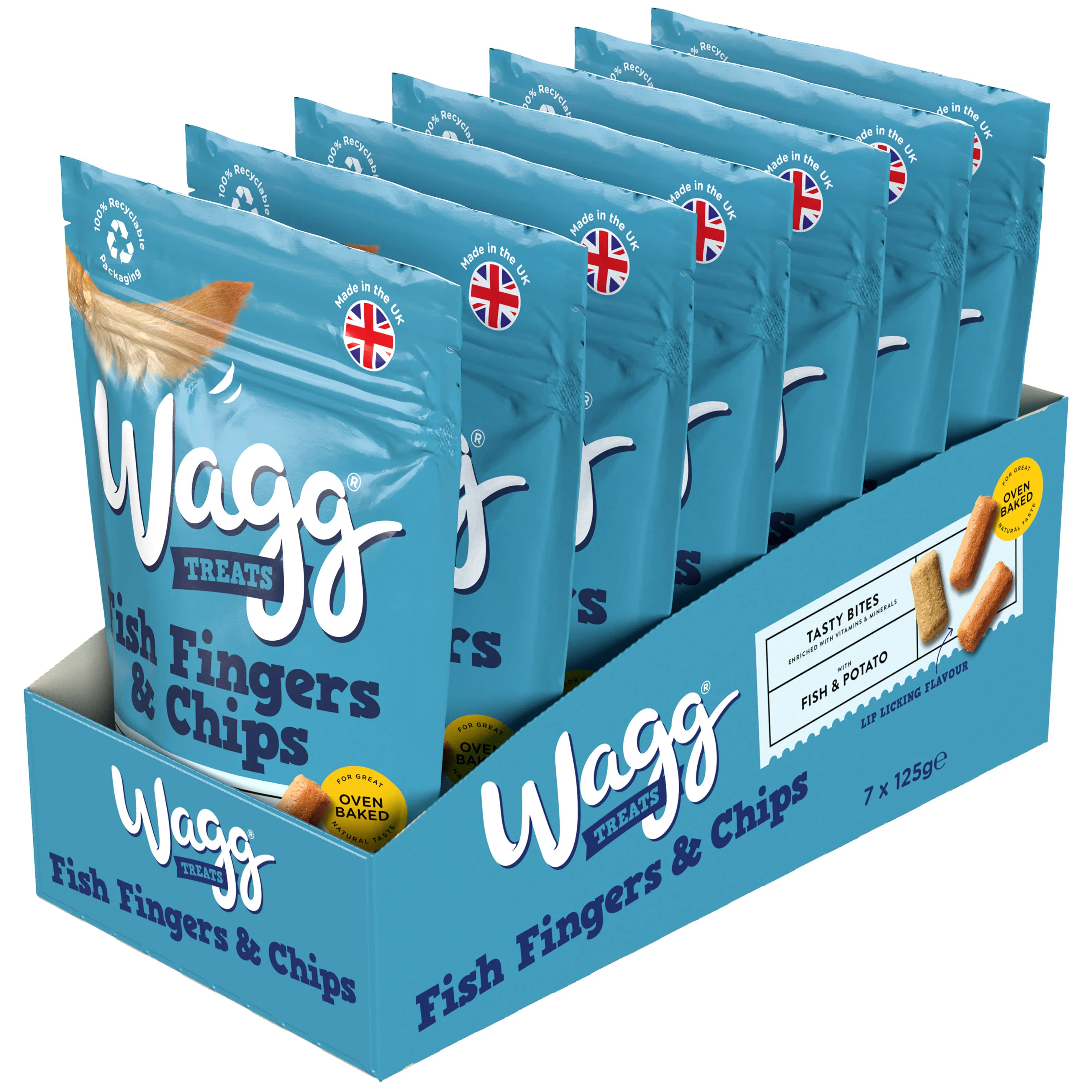 Wagg Tasty Bites Finger and Chips Dog Treats - Fish & Potato - Image 3
