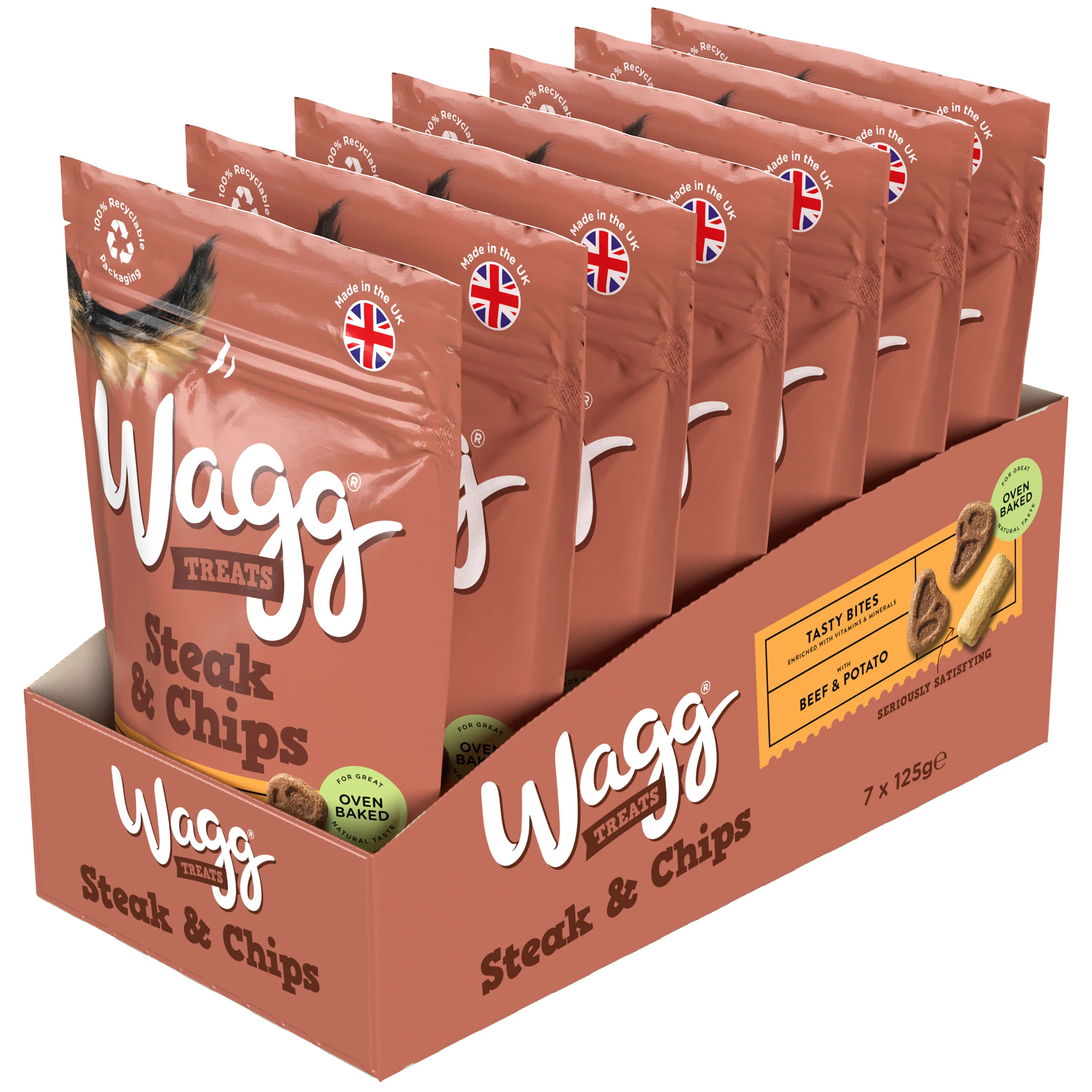 Wagg Tasty Bites Steak and Chips Dog Treats - Beef & Potato - Image 3