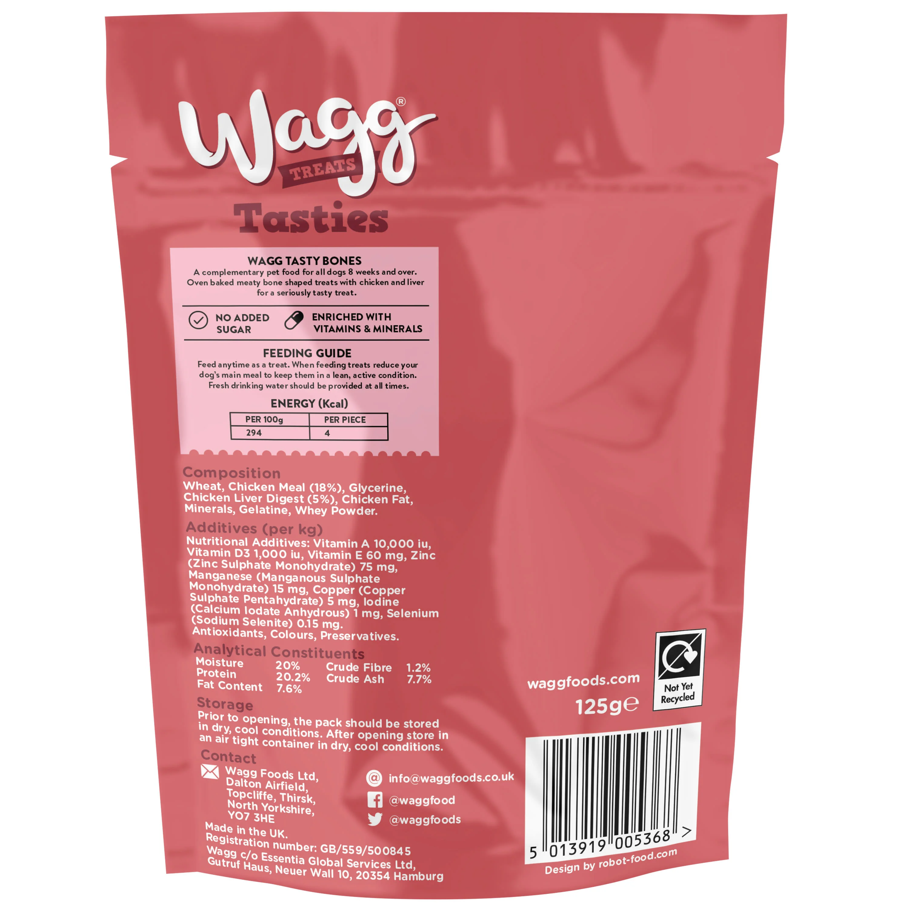 Wagg Tasty Bones Dog Treats - Chicken & Liver - Image 2