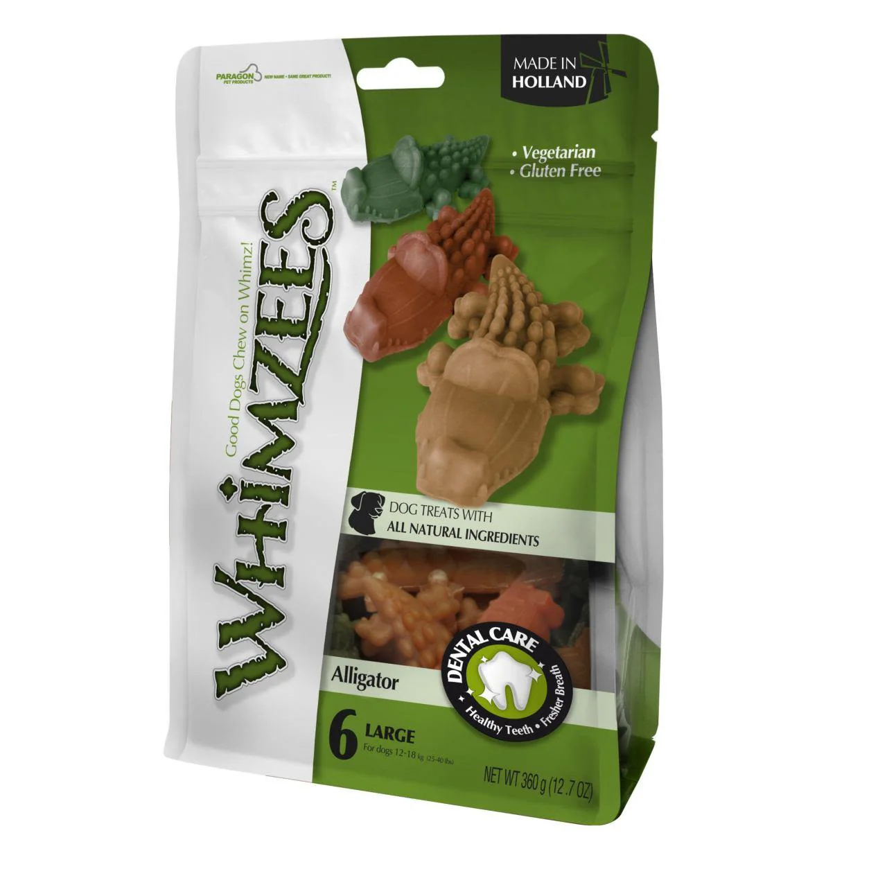 Whimzees Alligator Large Dental Dog Treat - Image 2