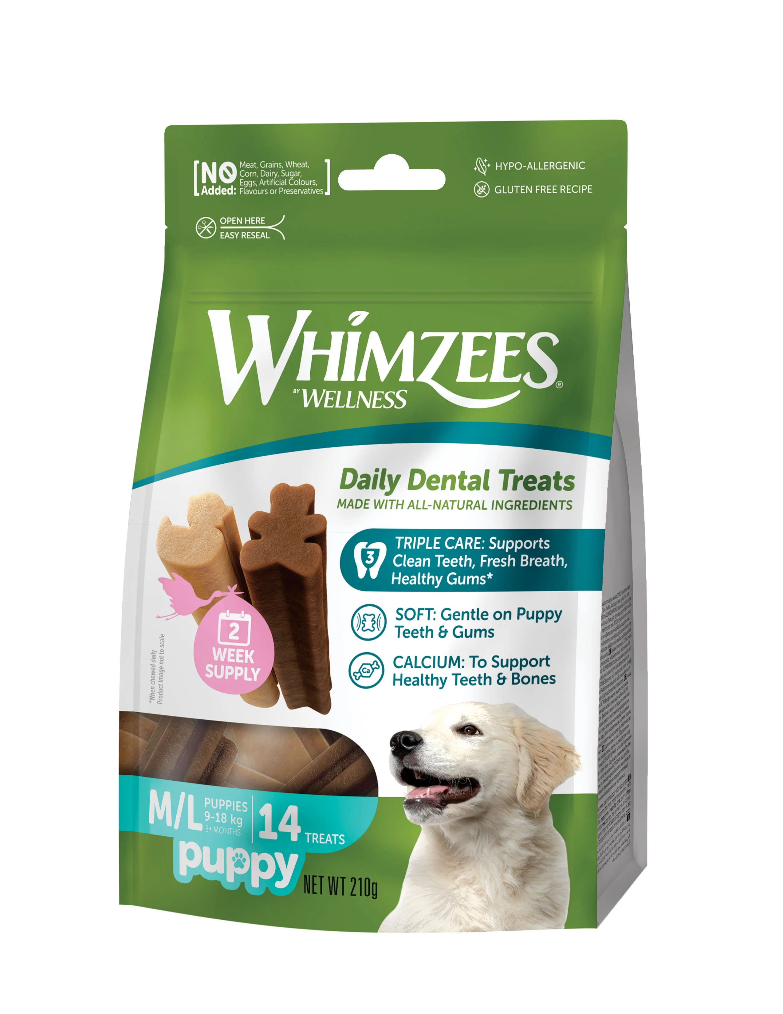 Whimzees Puppy Dental Dog Chew Treats - Medium/Large - Image 3