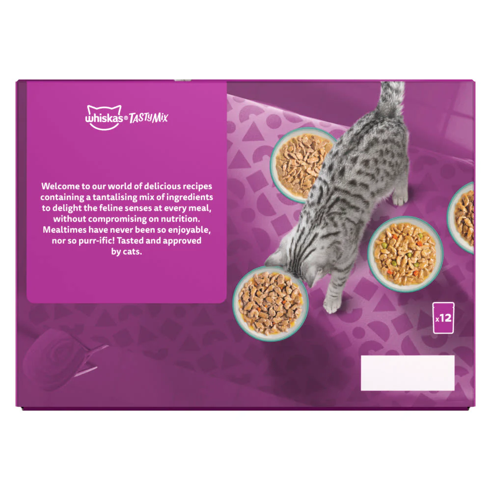 Whiskas 1+ Catch of the Day Mix Adult Wet Cat Food Pouches in Gravy - Image 10