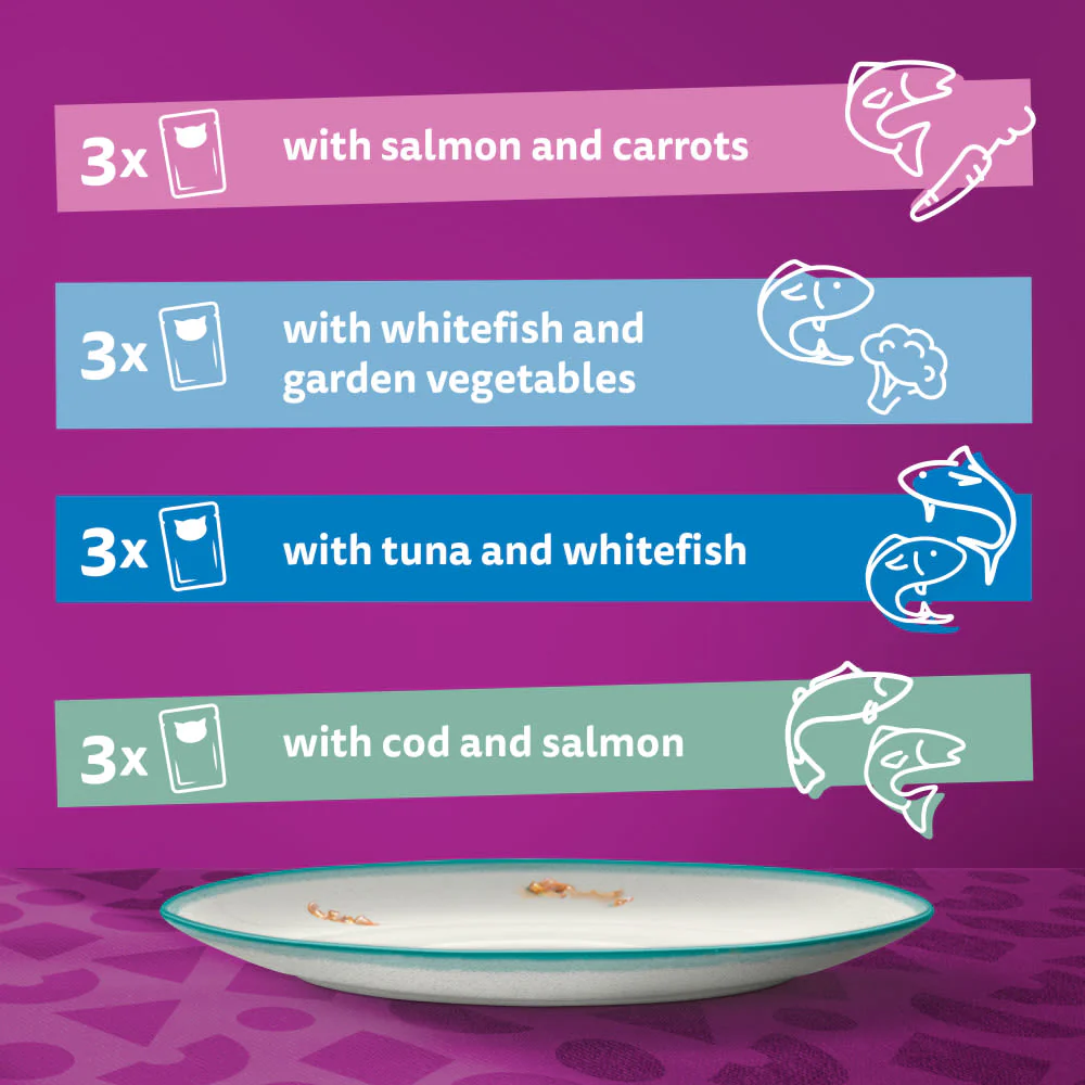 Whiskas 1+ Catch of the Day Mix Adult Wet Cat Food Pouches in Gravy - Image 6