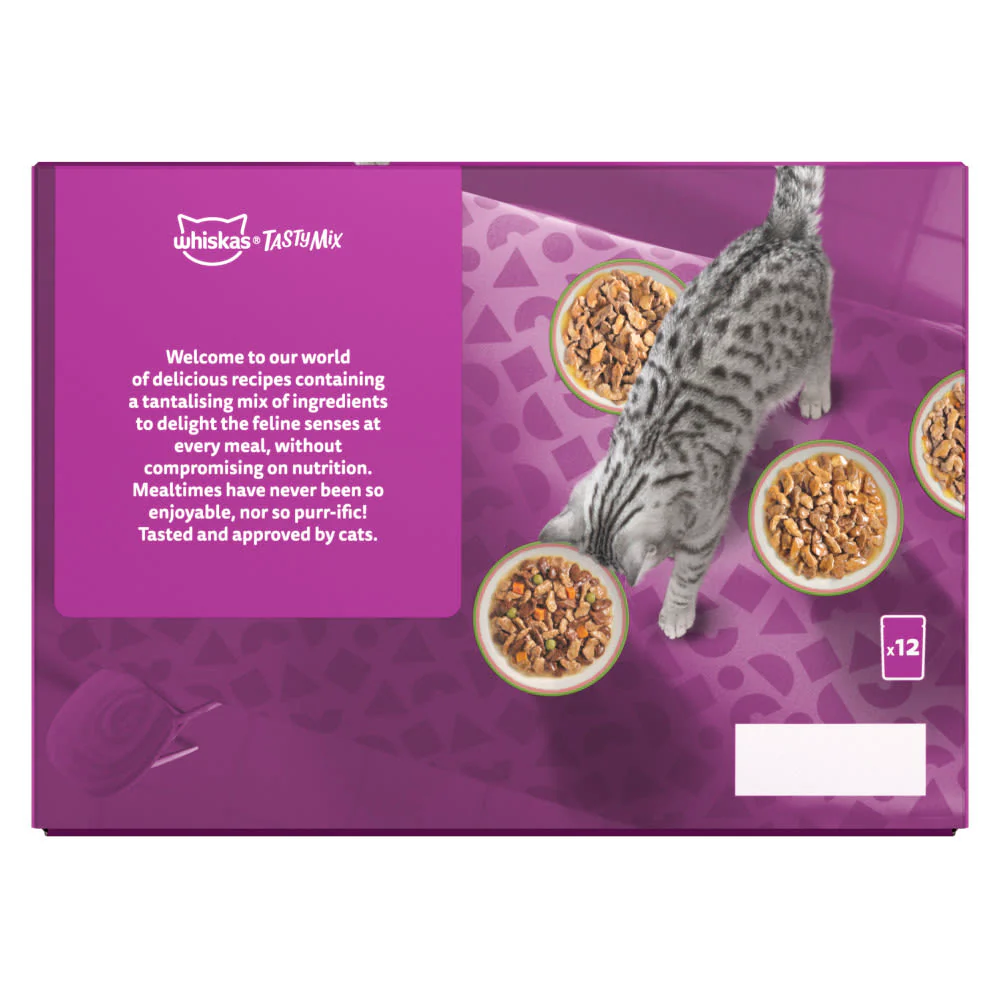Whiskas 1+ Chef's Choice Mix Adult Wet Cat Food Pouches in Gravy - Image 10