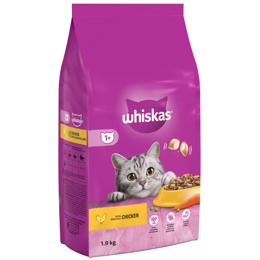 Whiskas 1+ Chicken Adult Dry Cat Food - Image 3