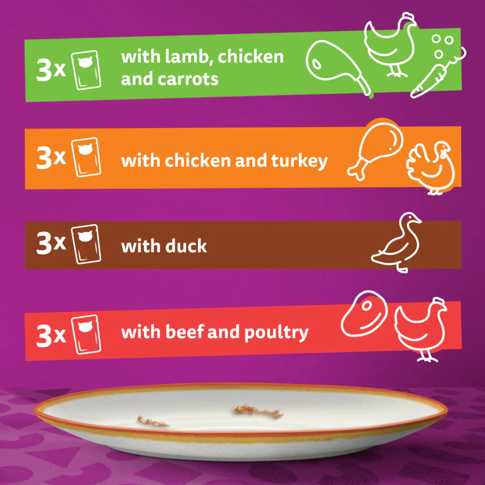 Whiskas 1+ Country Collection Mix Adult Wet Cat Food Pouch in Gravy - Image 5