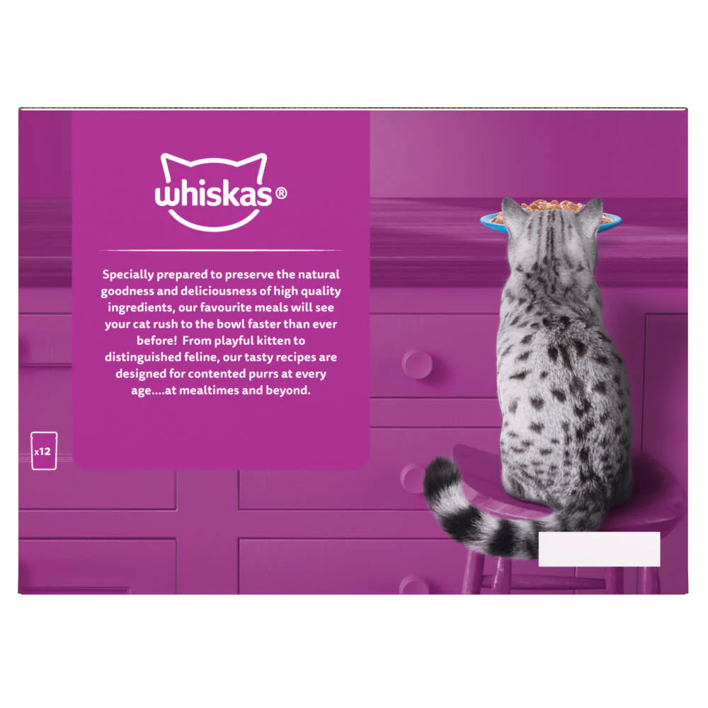 Whiskas 1+ Fish Favourites Adult Wet Cat Food Pouches in Jelly - Image 10