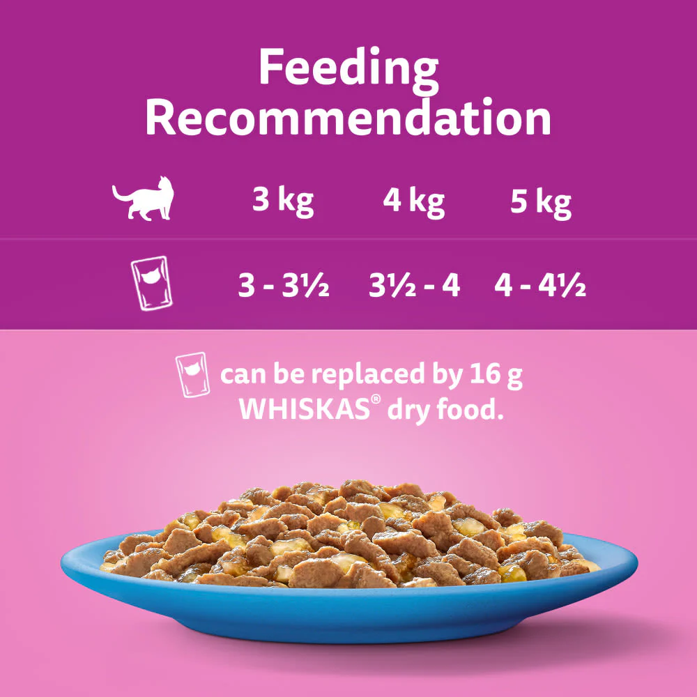 Whiskas 1+ Fish Favourites Adult Wet Cat Food Pouches in Jelly - Image 5