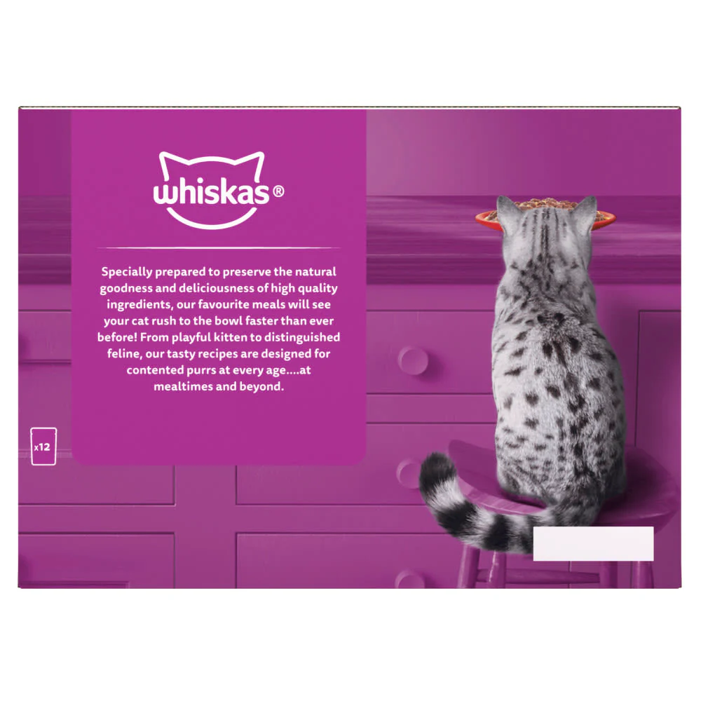 Whiskas 1+ Meaty Meals Adult Wet Cat Food Pouches in Jelly - Image 10