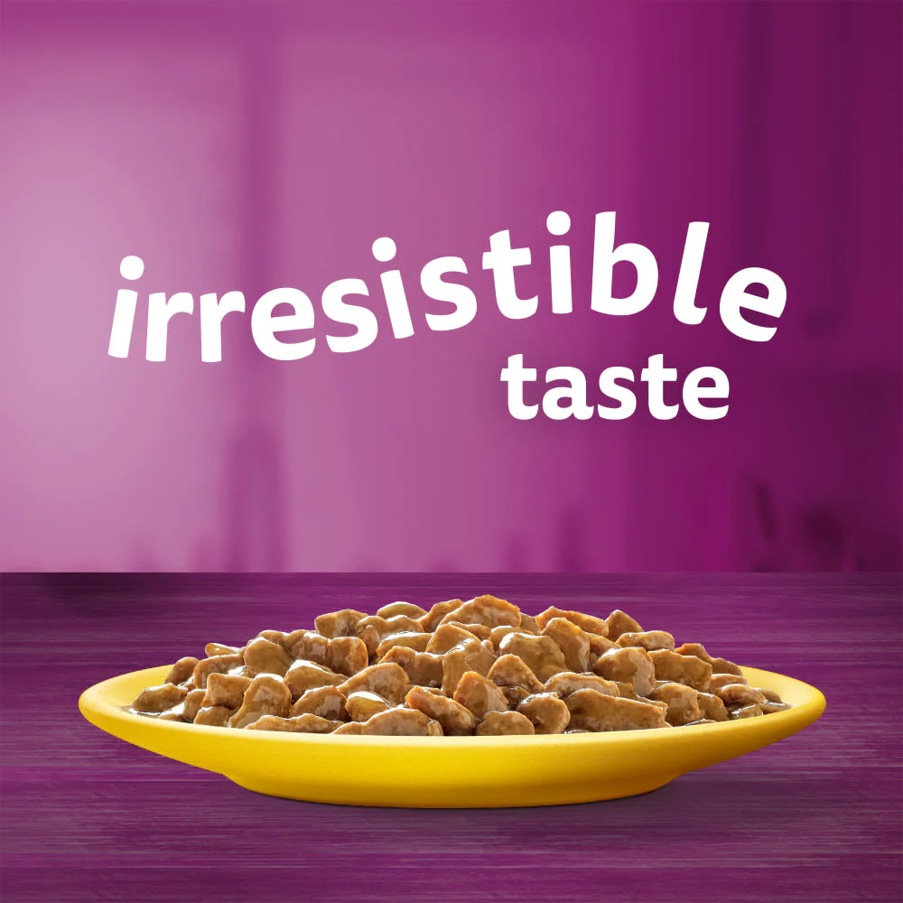 Whiskas 1+ Poultry Feasts Adult Wet Cat Food Pouches in Gravy - Image 9