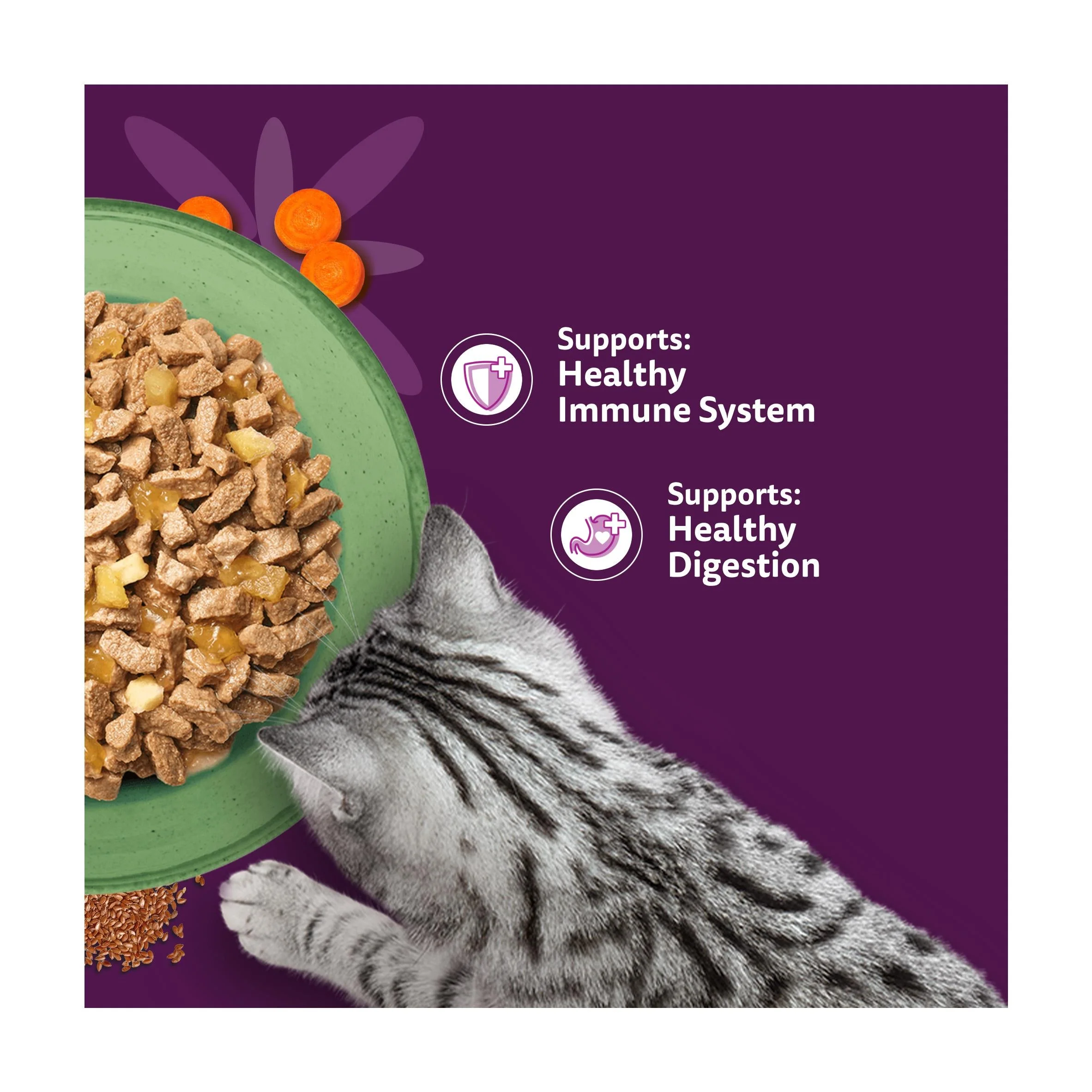 WHISKAS 1+ Superfoods Mixed Selection Wet Cat Food Pouches in Jelly - Image 4