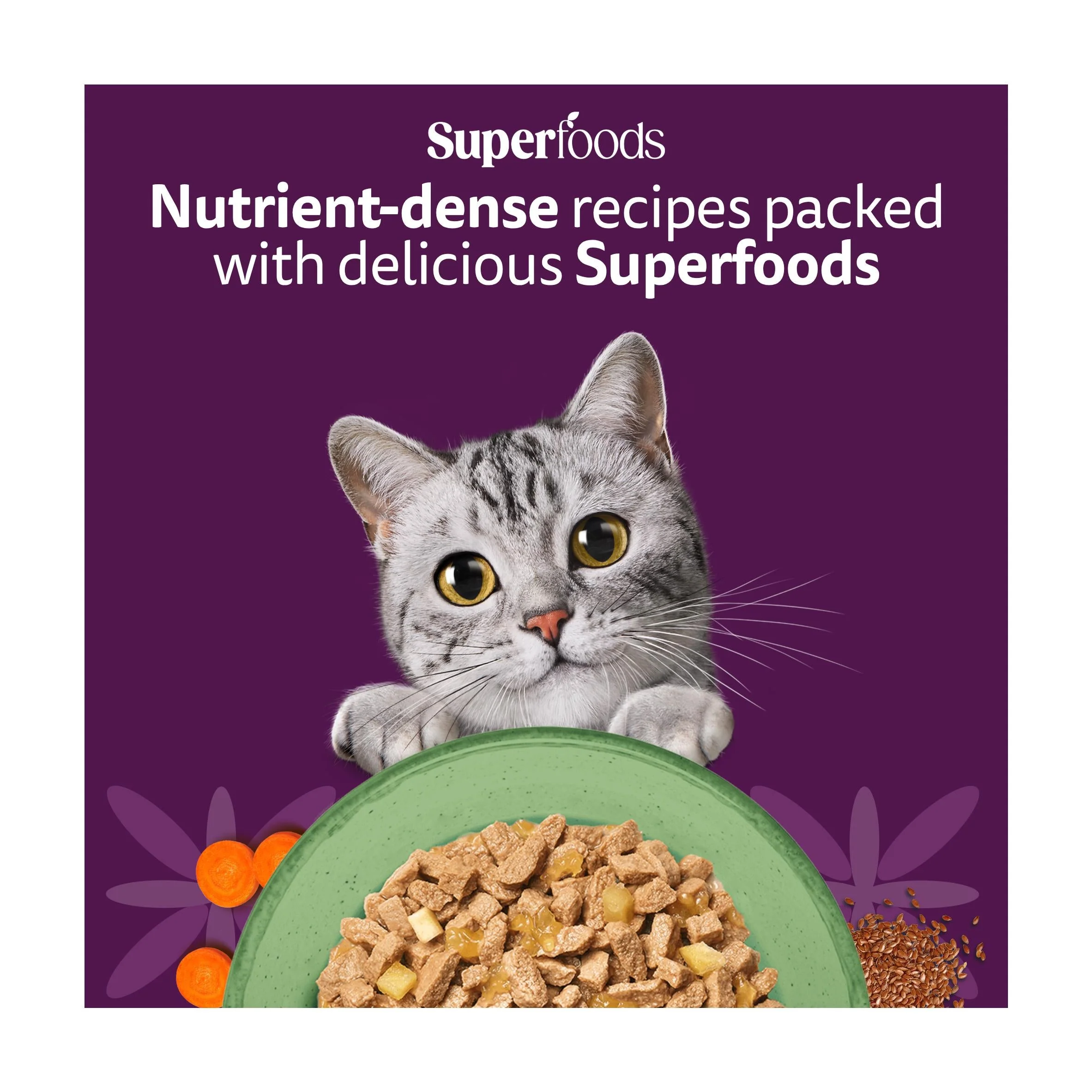 WHISKAS 1+ Superfoods Mixed Selection Wet Cat Food Pouches in Jelly - Image 7