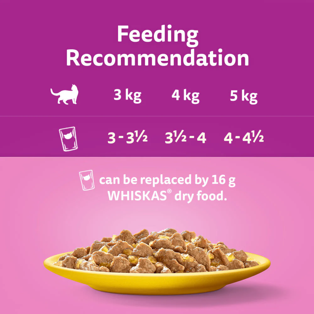 Whiskas 11+ Poultry Feasts Senior Wet Cat Food Pouches in Jelly - Image 5