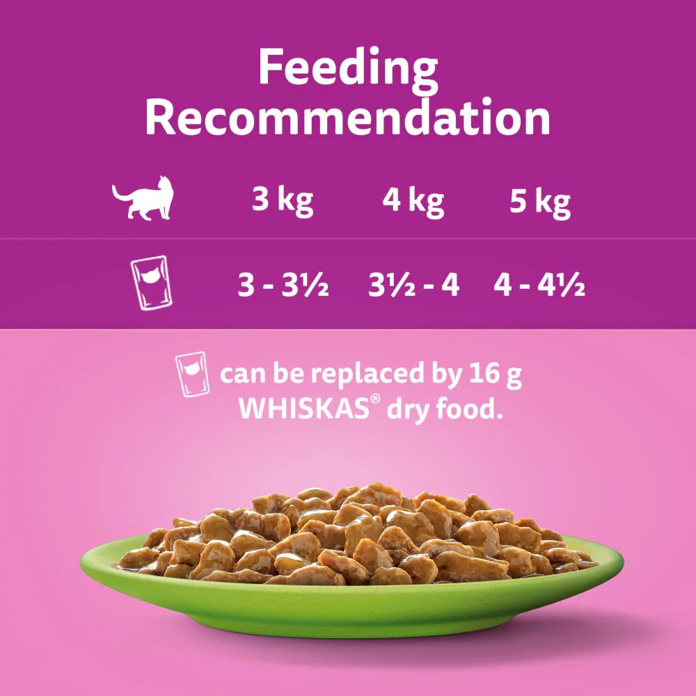Whiskas 7+ Mixed Menu Senior Wet Cat Food Pouches in Gravy - Image 5