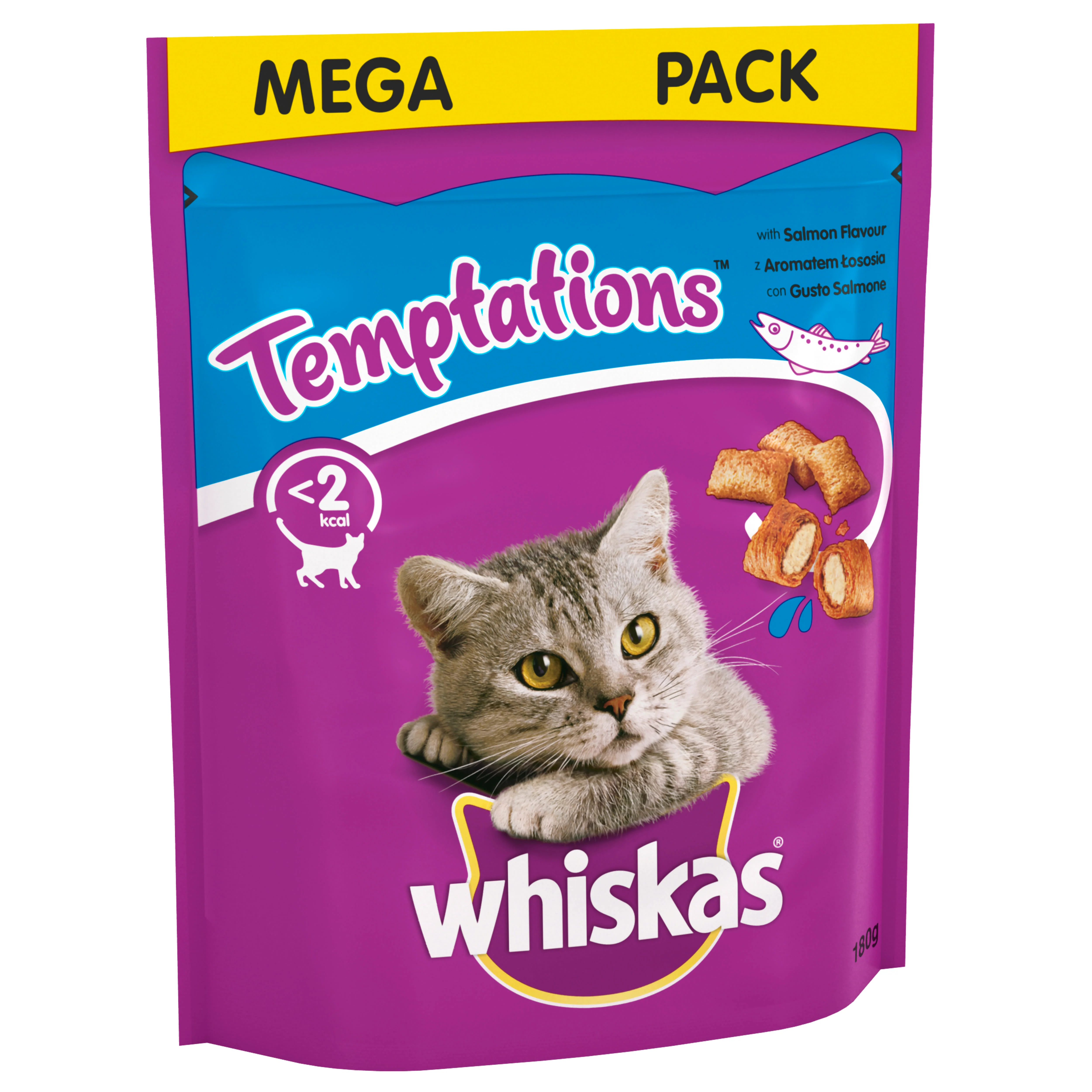 Whiskas Temptations Adult Cat Treats with Salmon Flavour - Image 3