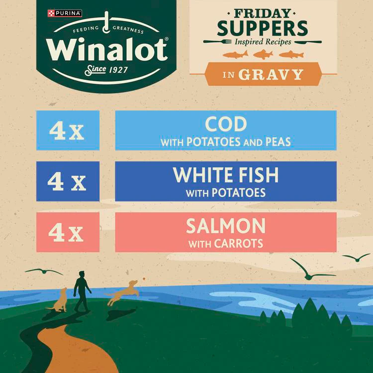 Winalot Friday Suppers Mixed Variety Fish in Gravy Wet Dog Food - Image 7