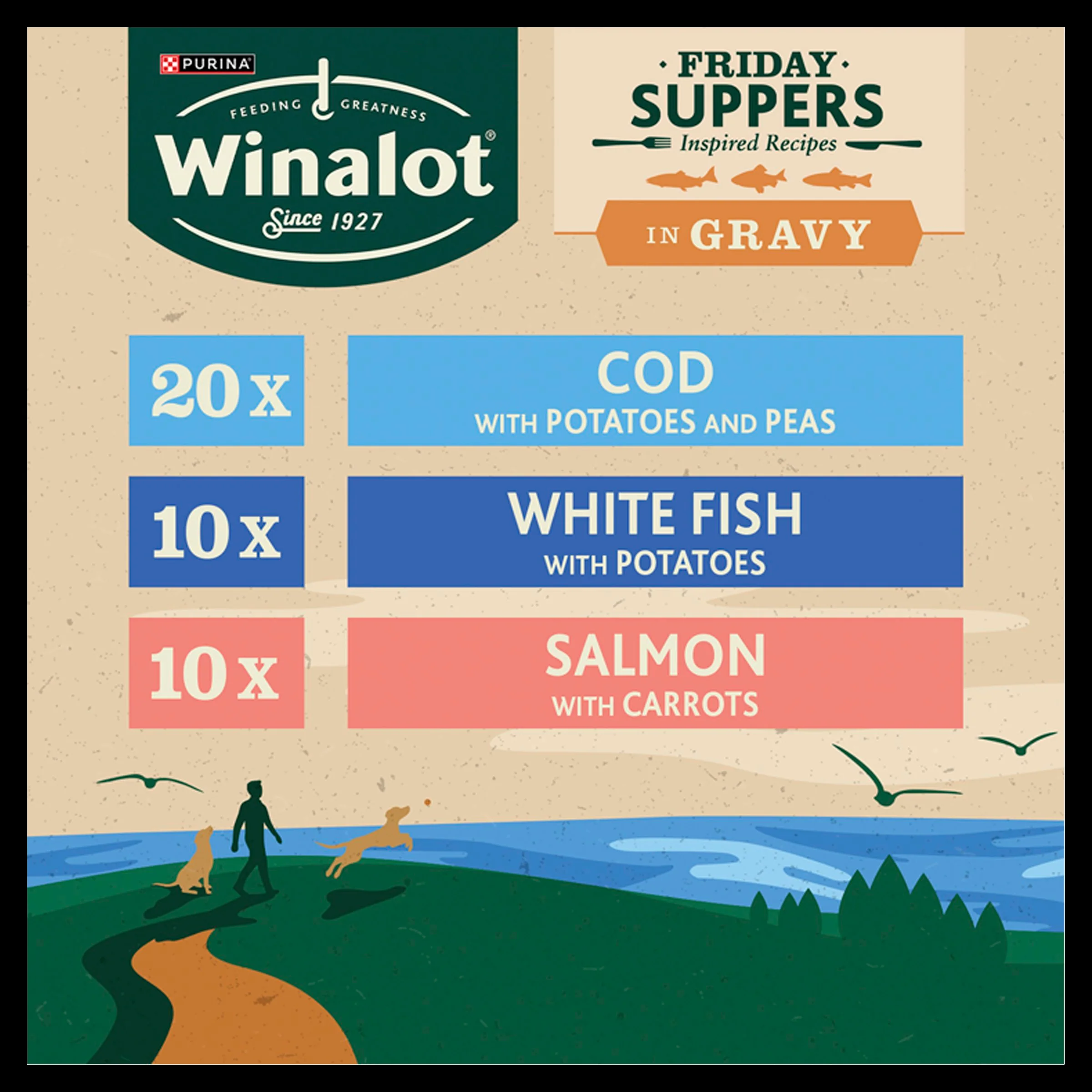 Winalot Friday Suppers Mixed Variety Fish in Gravy Wet Dog Food - Image 8