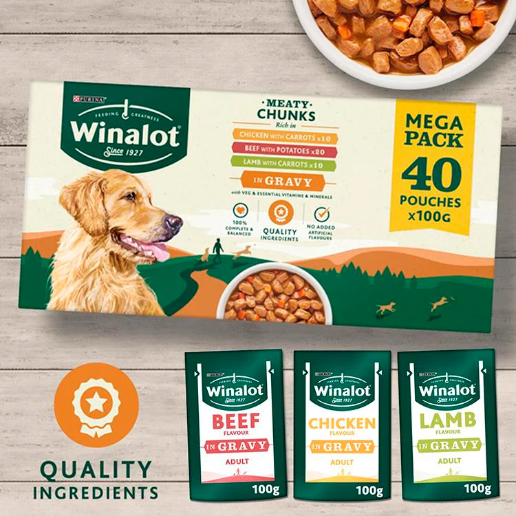 Winalot Meaty Chunks Mixed in Gravy Wet Dog Food - Image 2