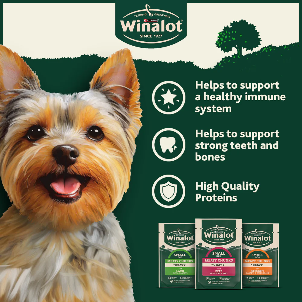 Winalot Meaty Chunks Small Dog Mixed in Gravy with Chicken, Lamb & Beef Wet Dog Food - Image 10