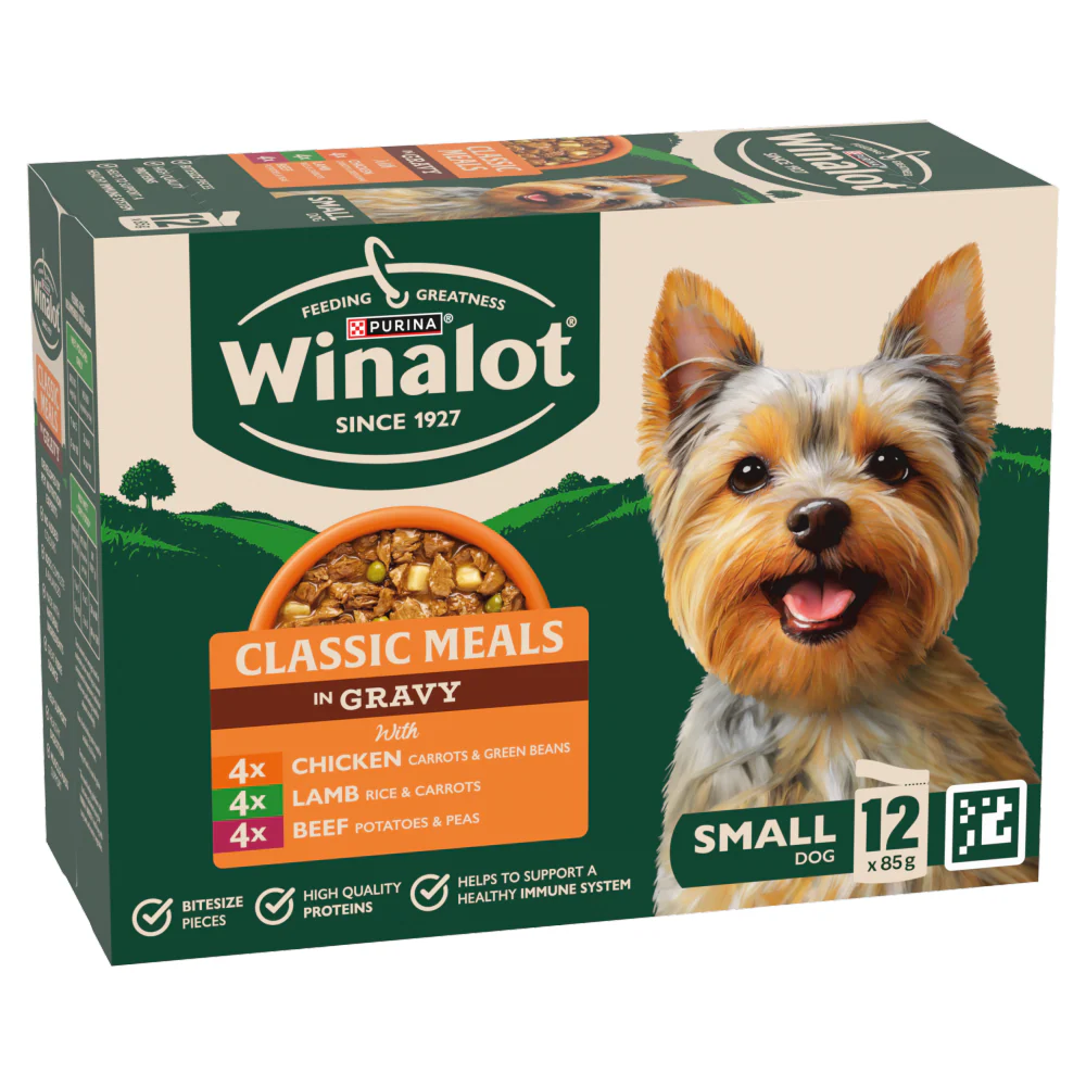 Winalot Meaty Chunks Small Dog Mixed in Gravy with Chicken, Lamb & Beef Wet Dog Food - Image 3